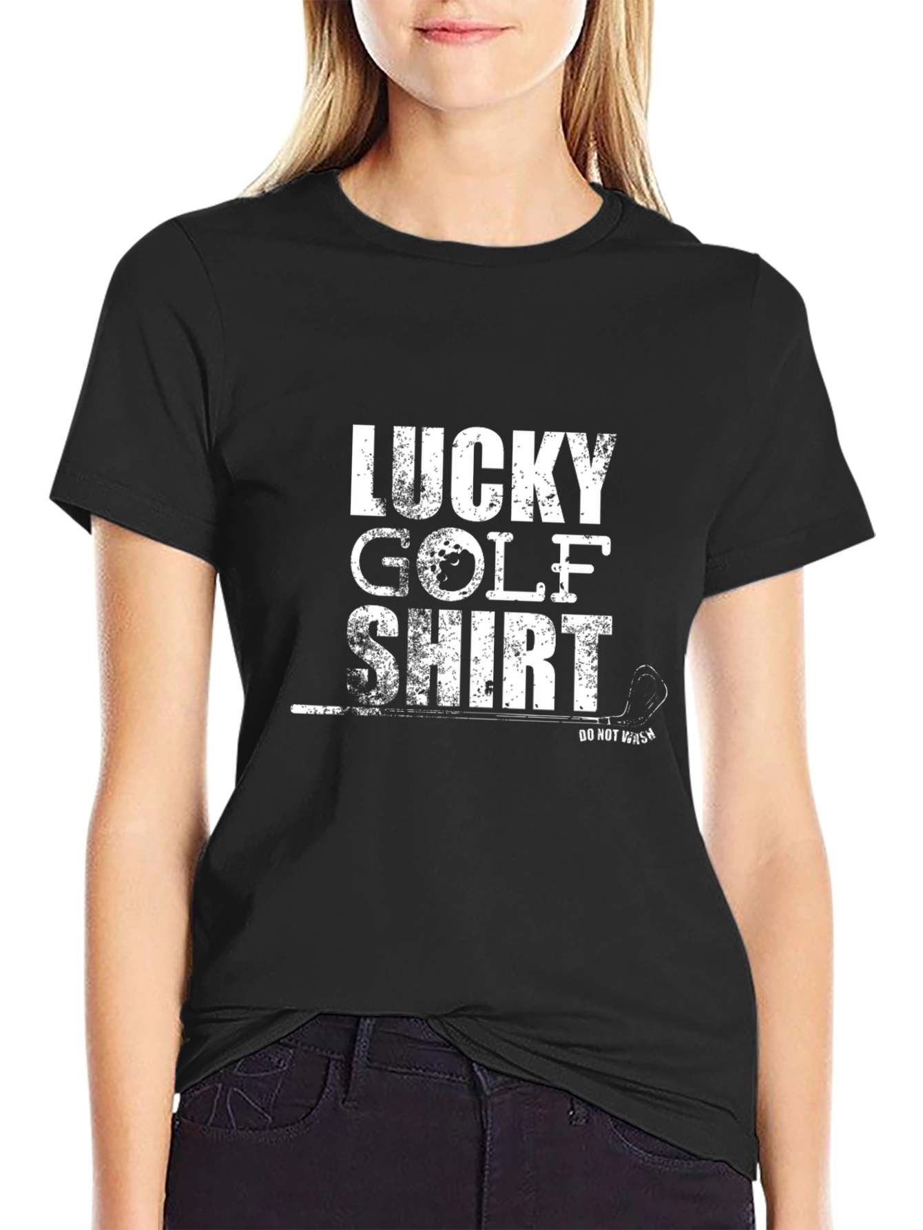 Lucky Golf Shirt - Mens Black Tee