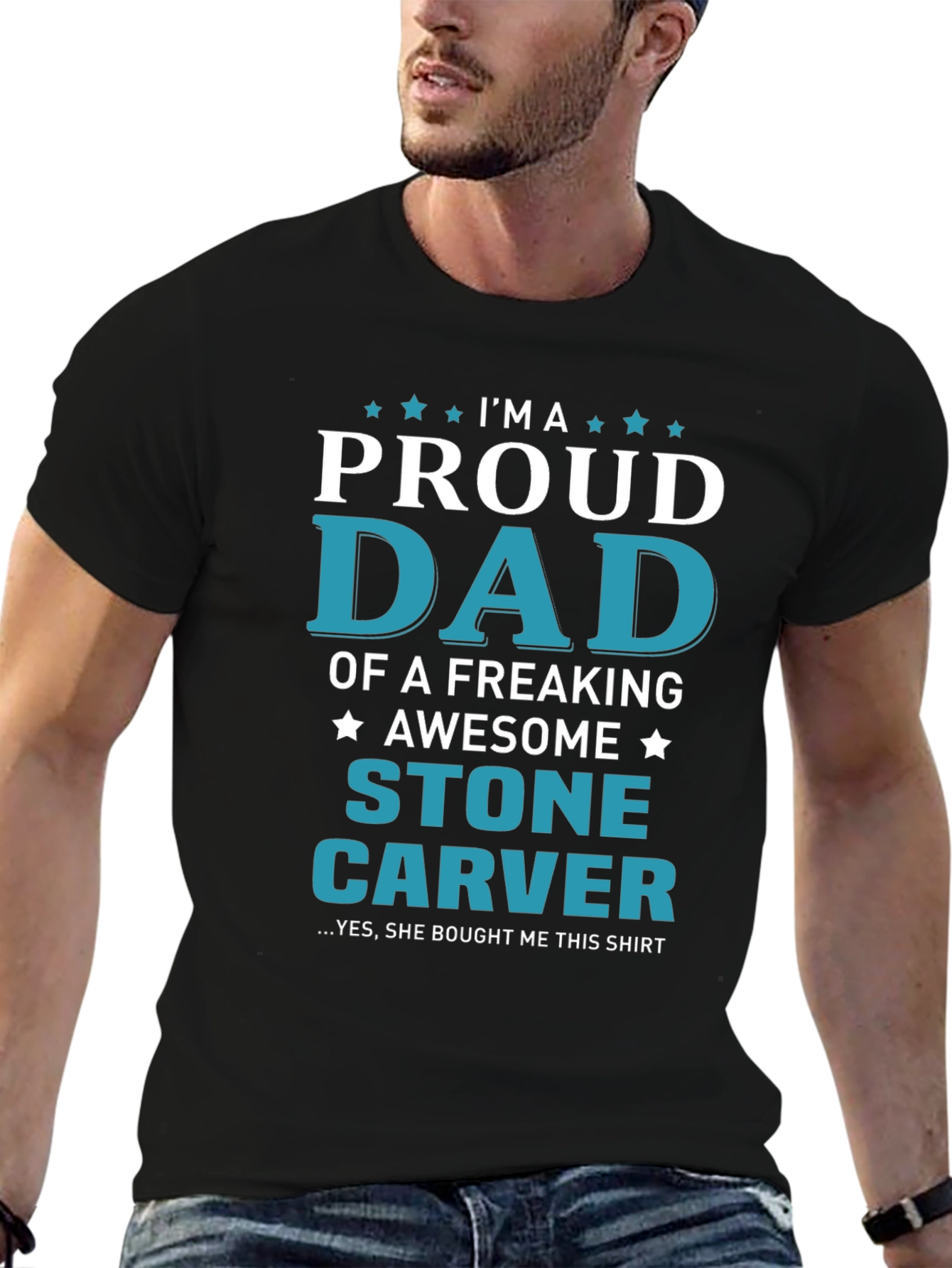 Proud Dad Stone Carver T-Shirt