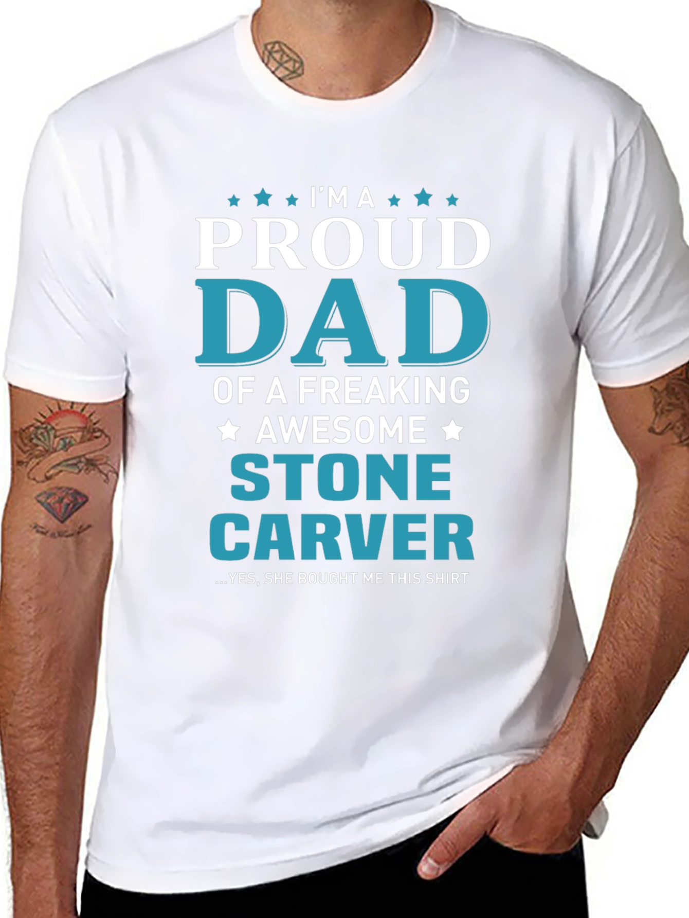 Proud Dad Stone Carver T-Shirt