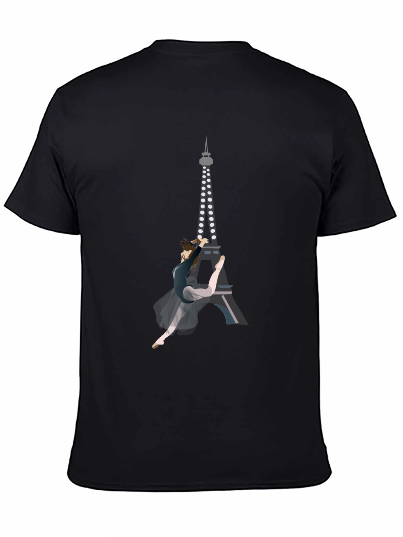 Eiffel Tower Ballet Graphic Tee - Modern Art Shirt