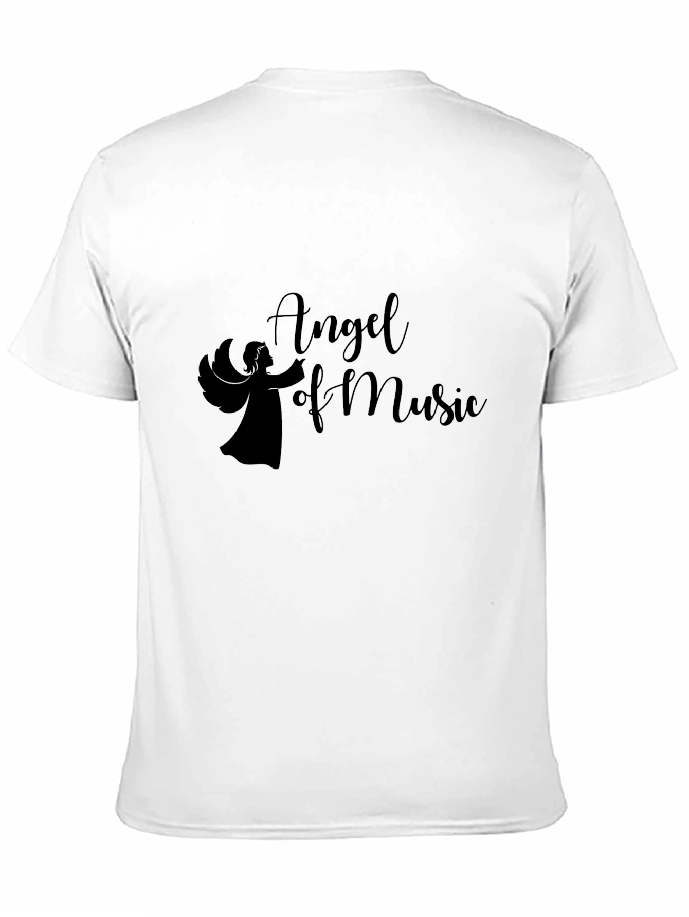 Angel of Music Graphic Tee - Black Softstyle Cotton