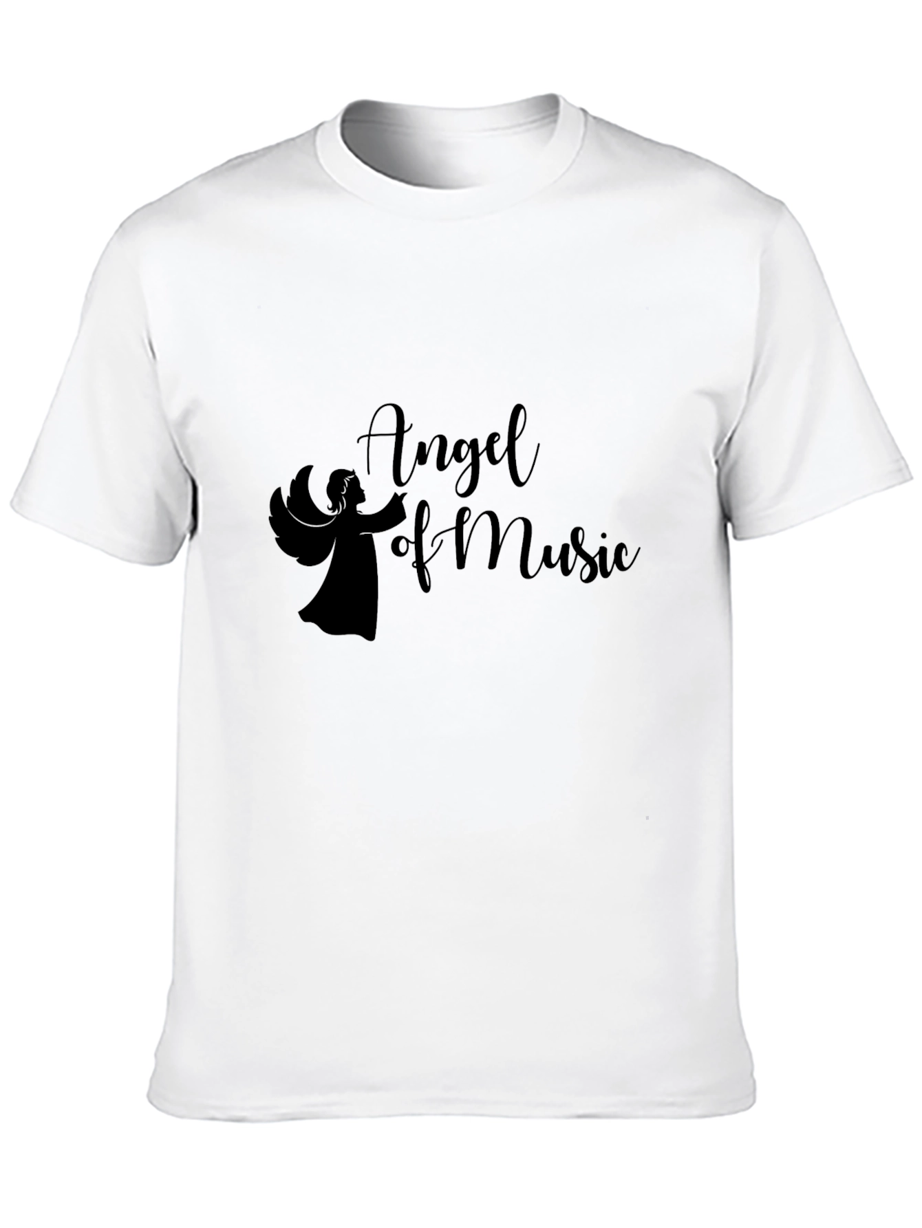 Angel of Music Graphic Tee - Black Softstyle Cotton