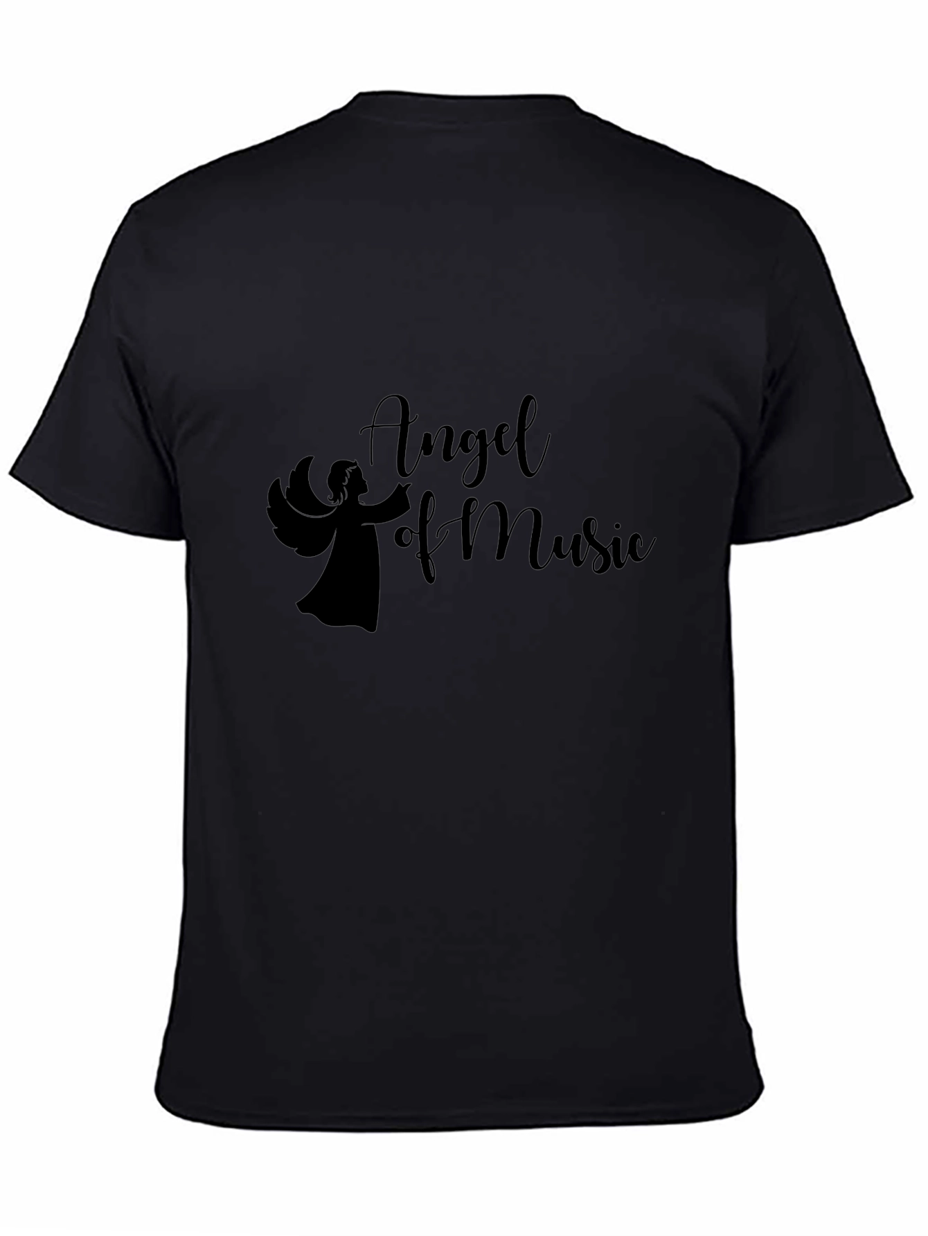 Angel of Music Graphic Tee - Black Softstyle Cotton