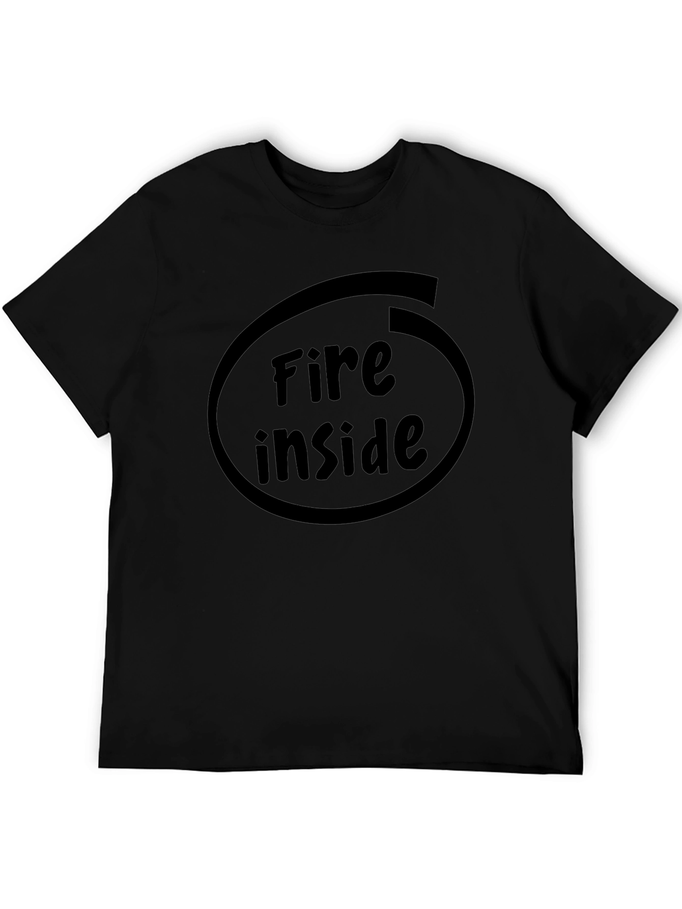 Fire Inside Graphic T-Shirt - Black