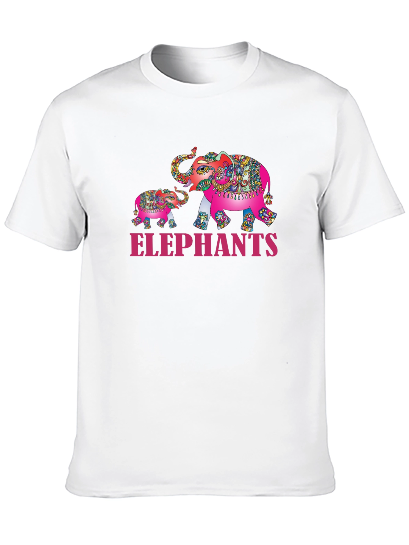 Elephant Family Graphic Tee - Black
