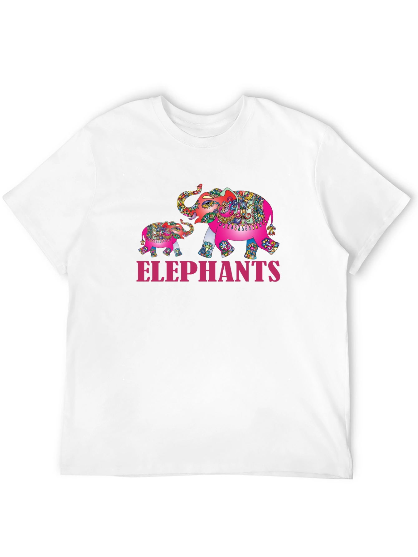Elephant Family Graphic Tee - Black