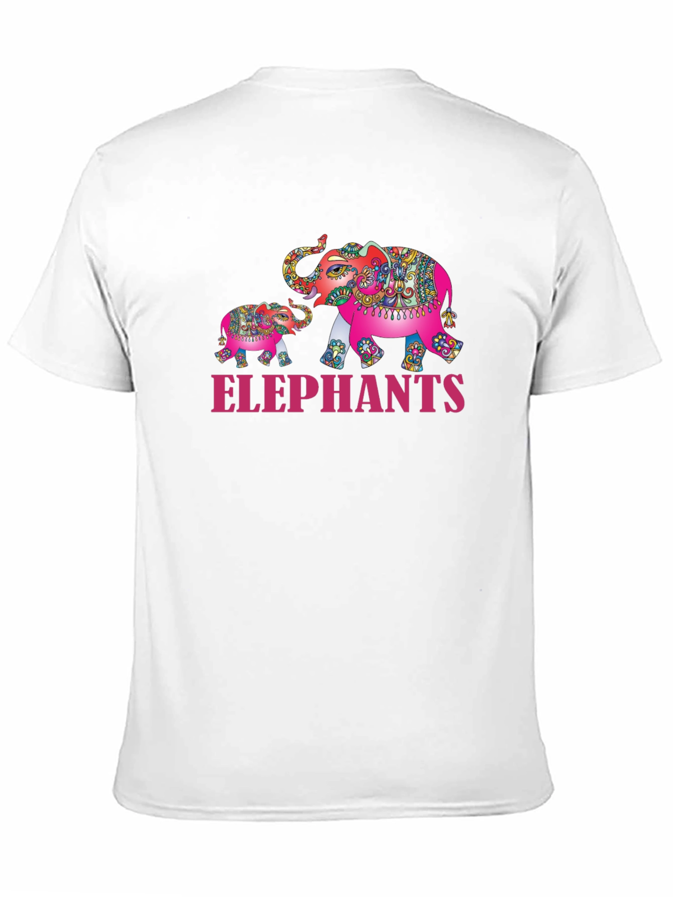 Elephant Family Graphic Tee - Black