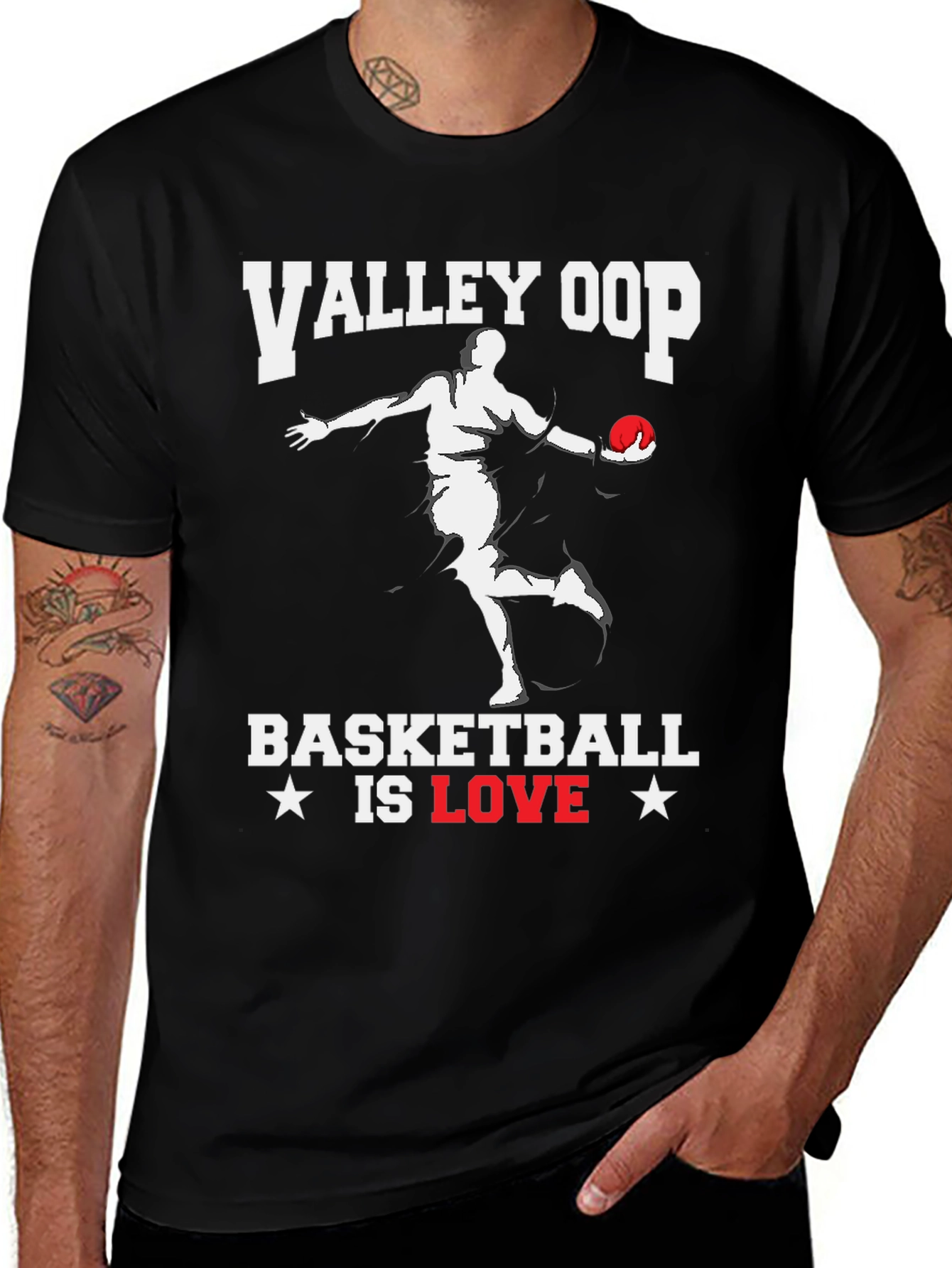 Valley Oop Basketball Is Love Graphic T-Shirt