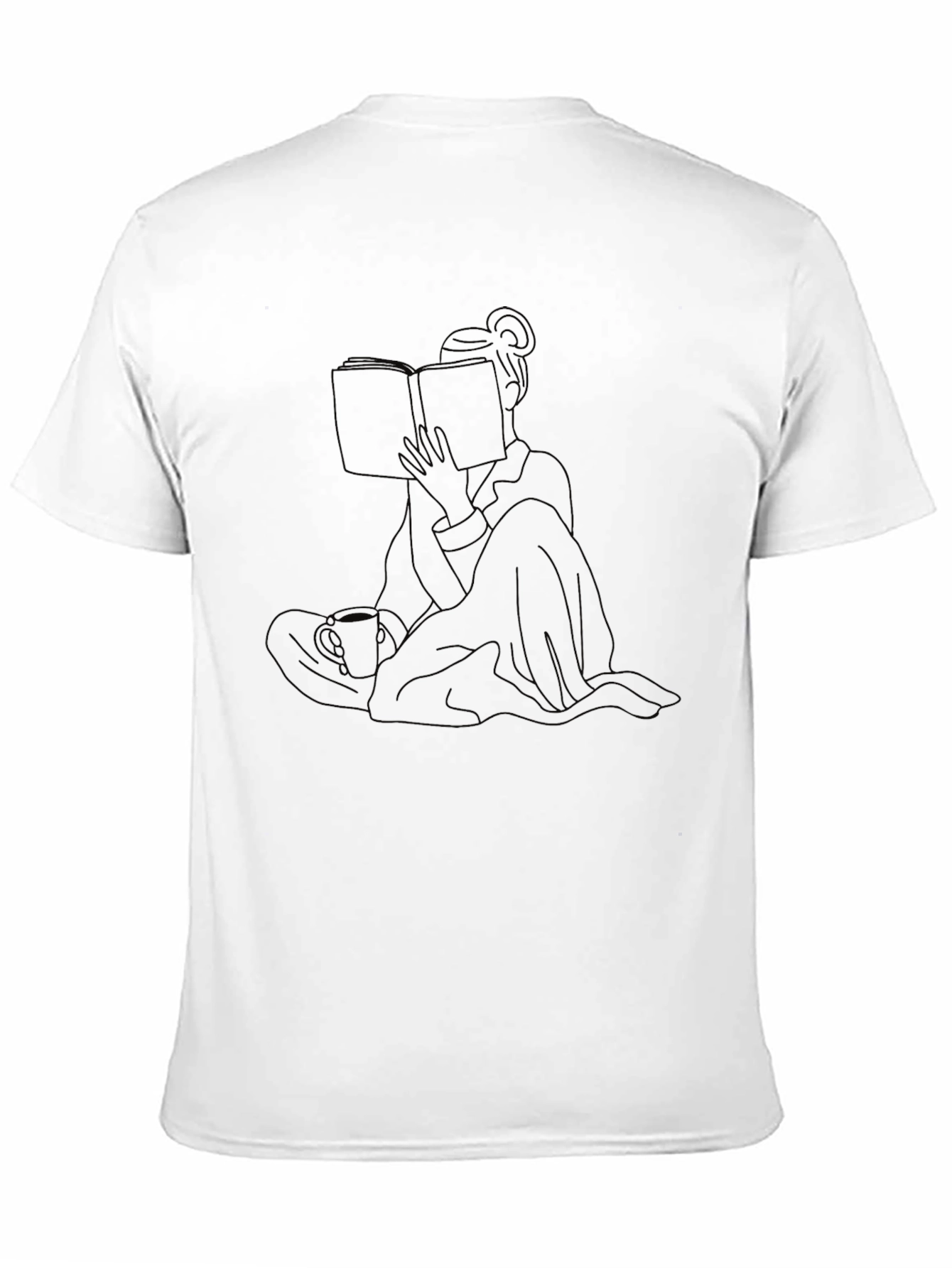Book Reader Graphic Tee - Unisex Black T-Shirt
