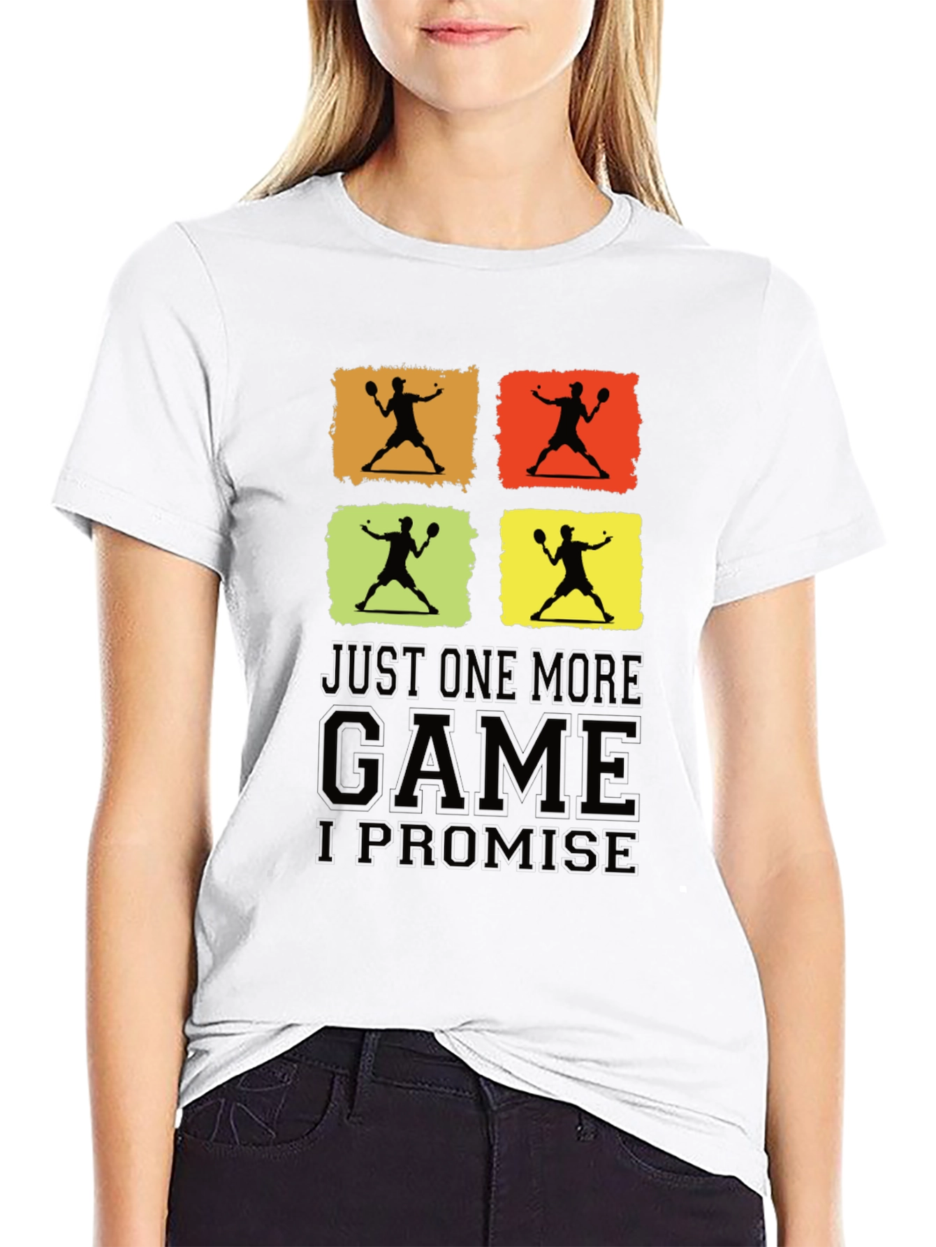 Just One More Game Promise Black Graphic Tee