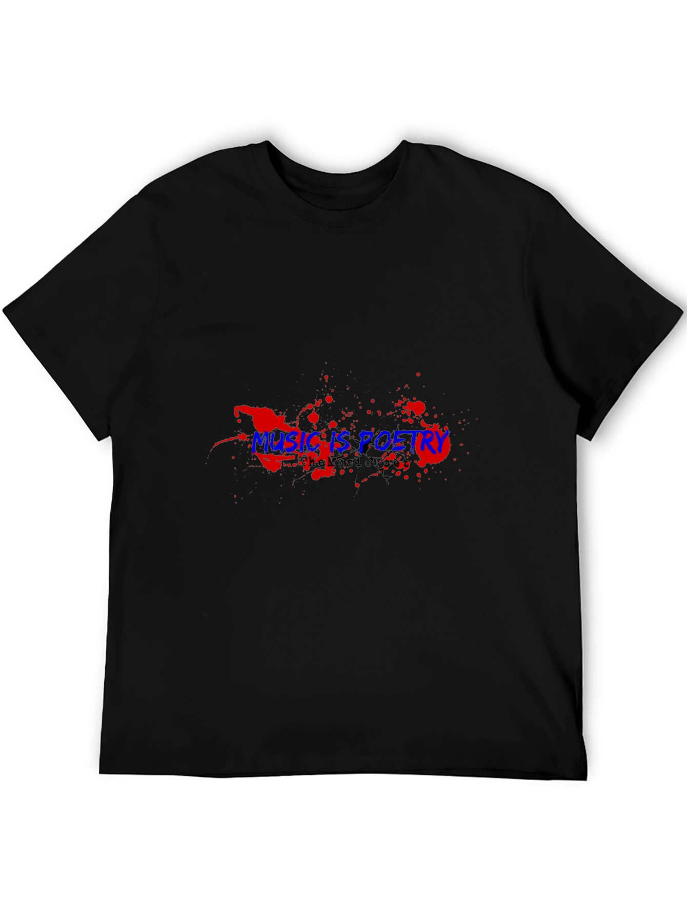 Music is Poetry Graphic Tee - Black T-Shirt
