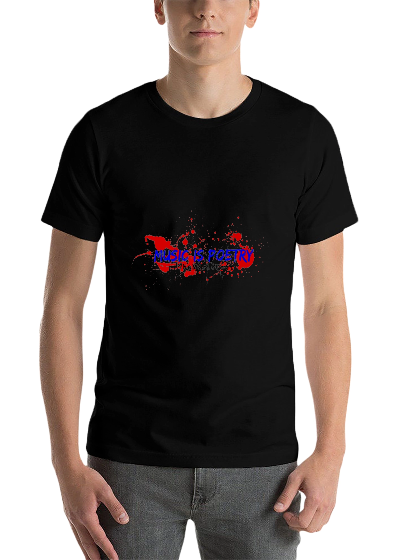 Music is Poetry Graphic Tee - Black T-Shirt