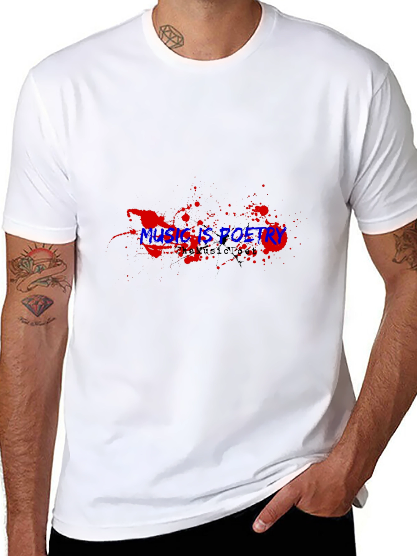 Music is Poetry Graphic Tee - Black T-Shirt