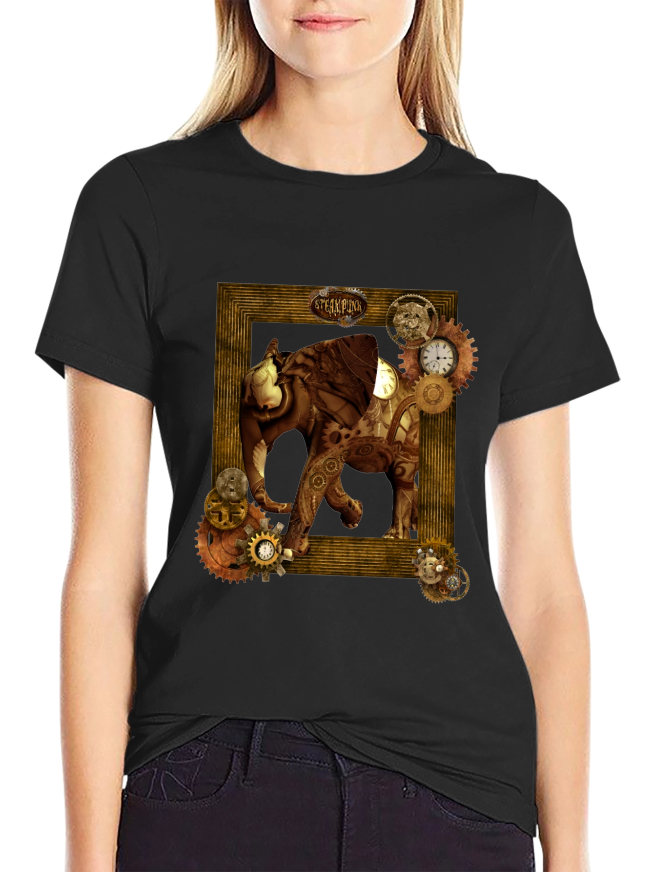 Steampunk Elephant Graphic T-Shirt