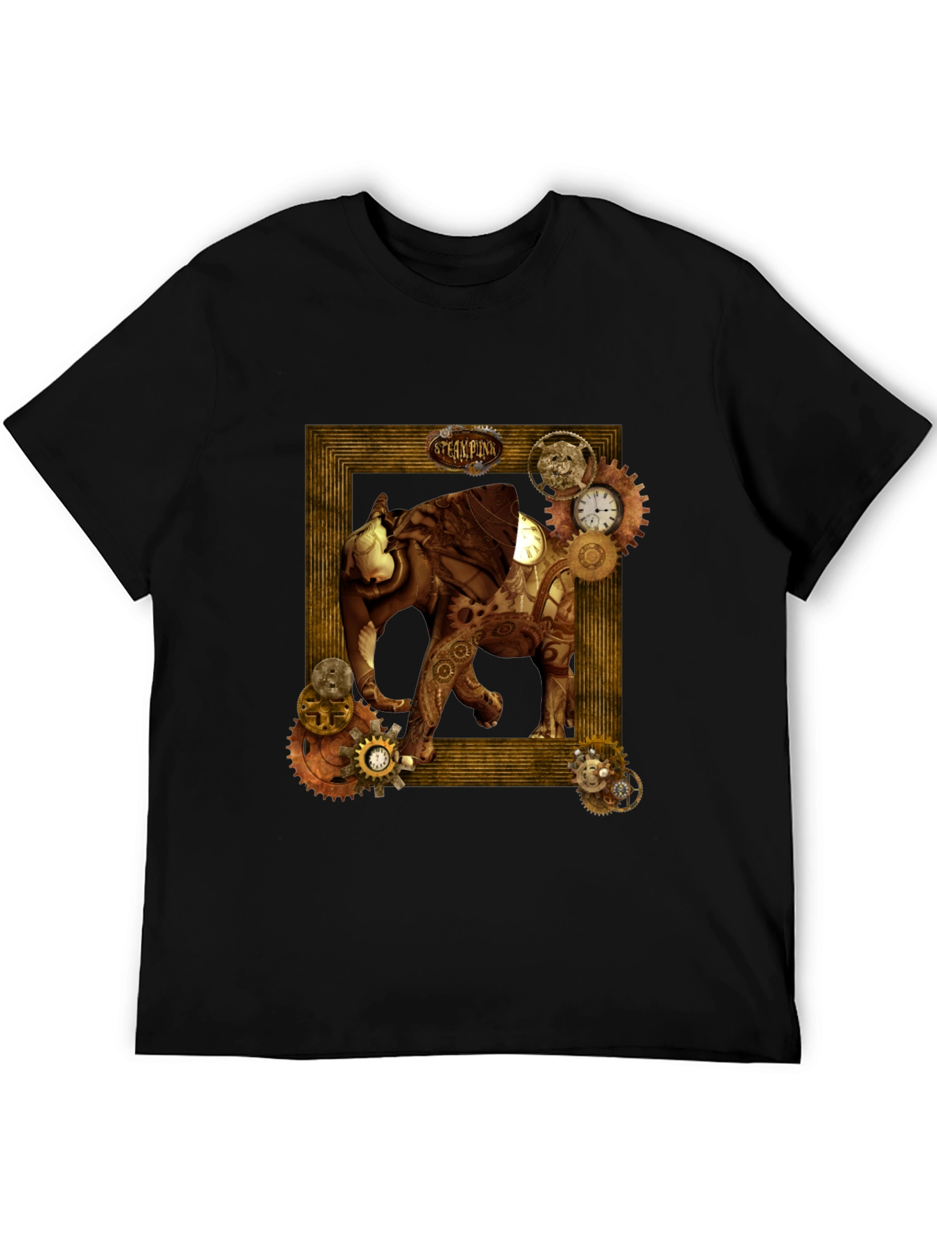 Steampunk Elephant Graphic T-Shirt