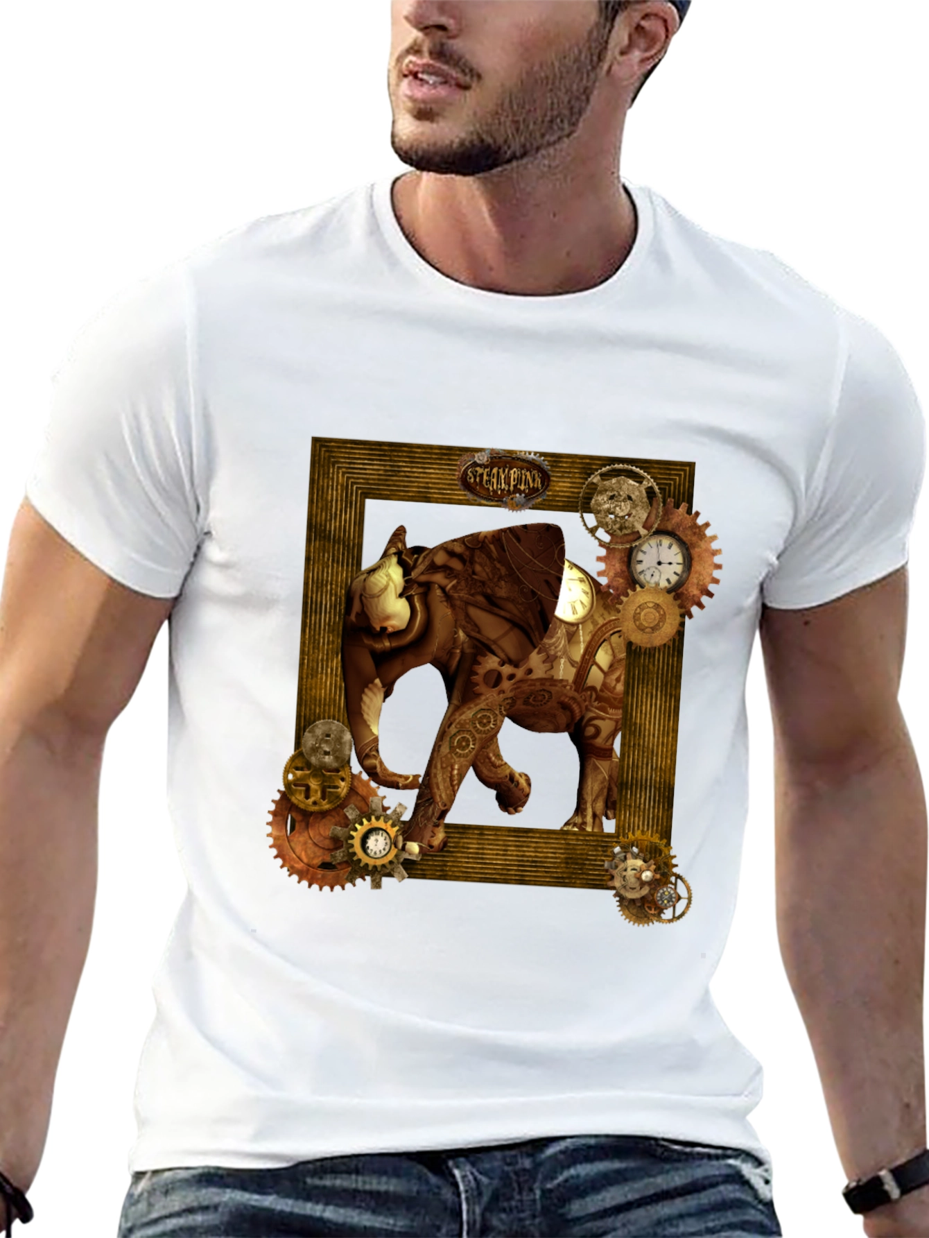 Steampunk Elephant Graphic T-Shirt