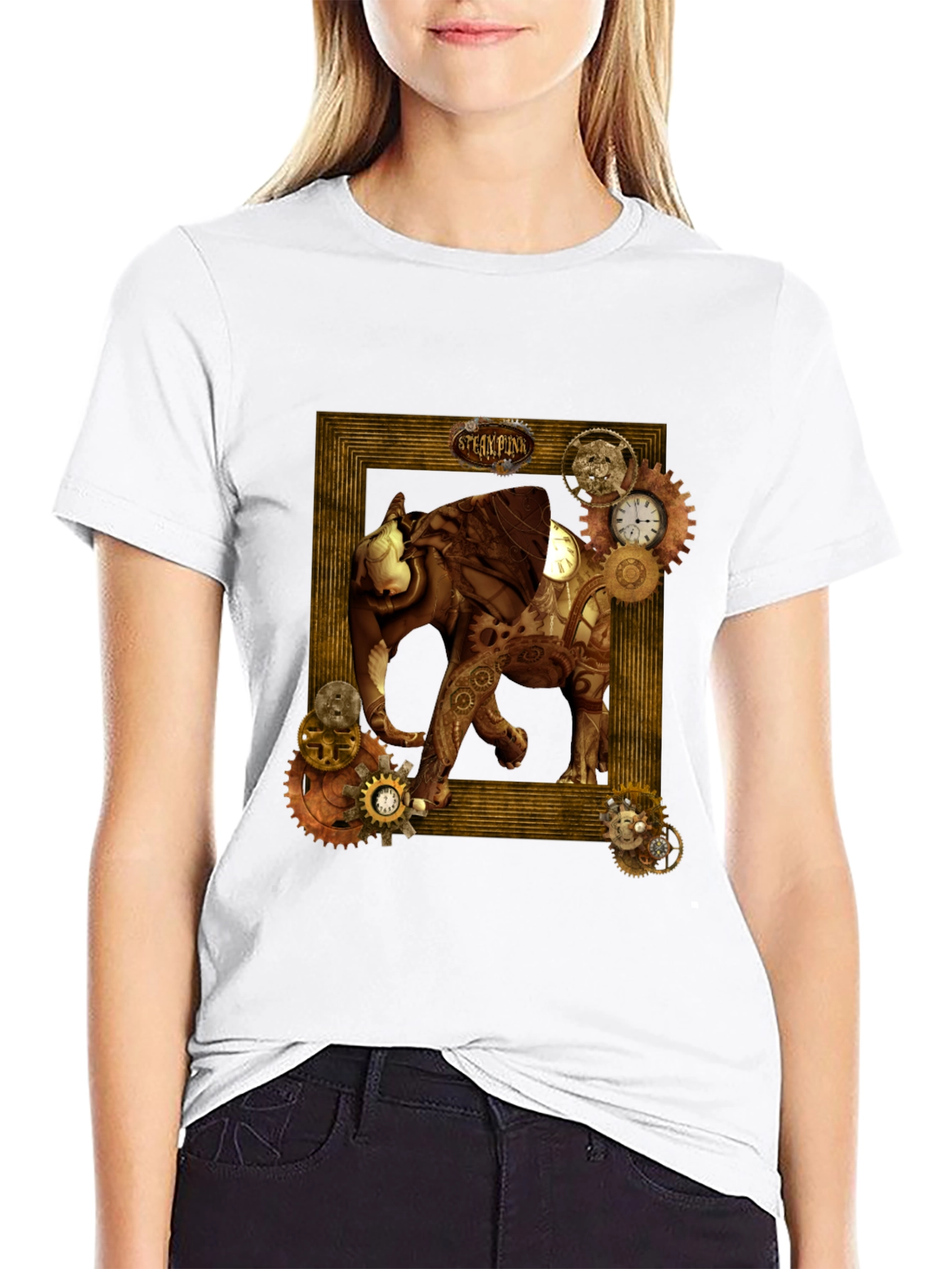 Steampunk Elephant Graphic T-Shirt