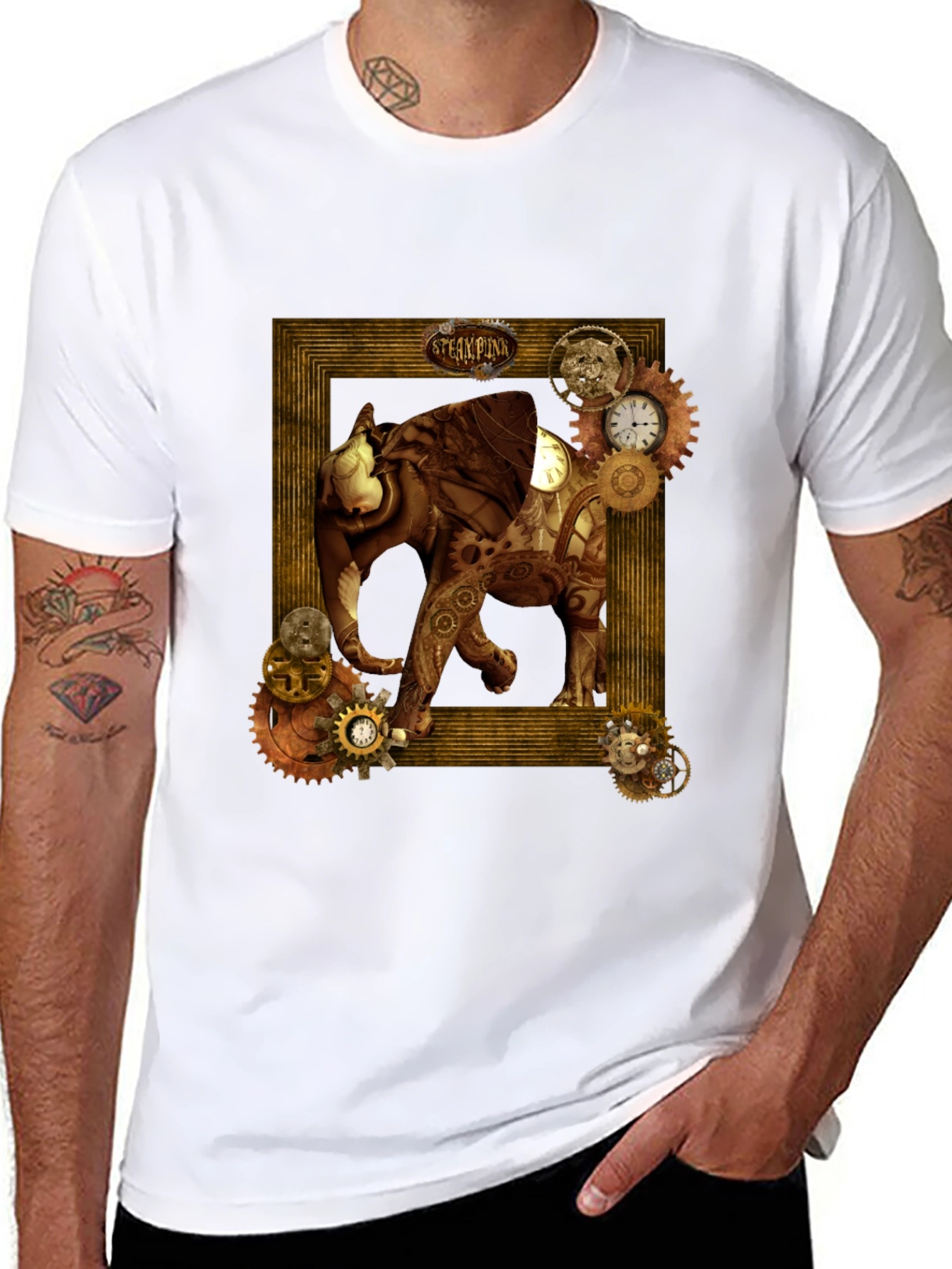 Steampunk Elephant Graphic T-Shirt