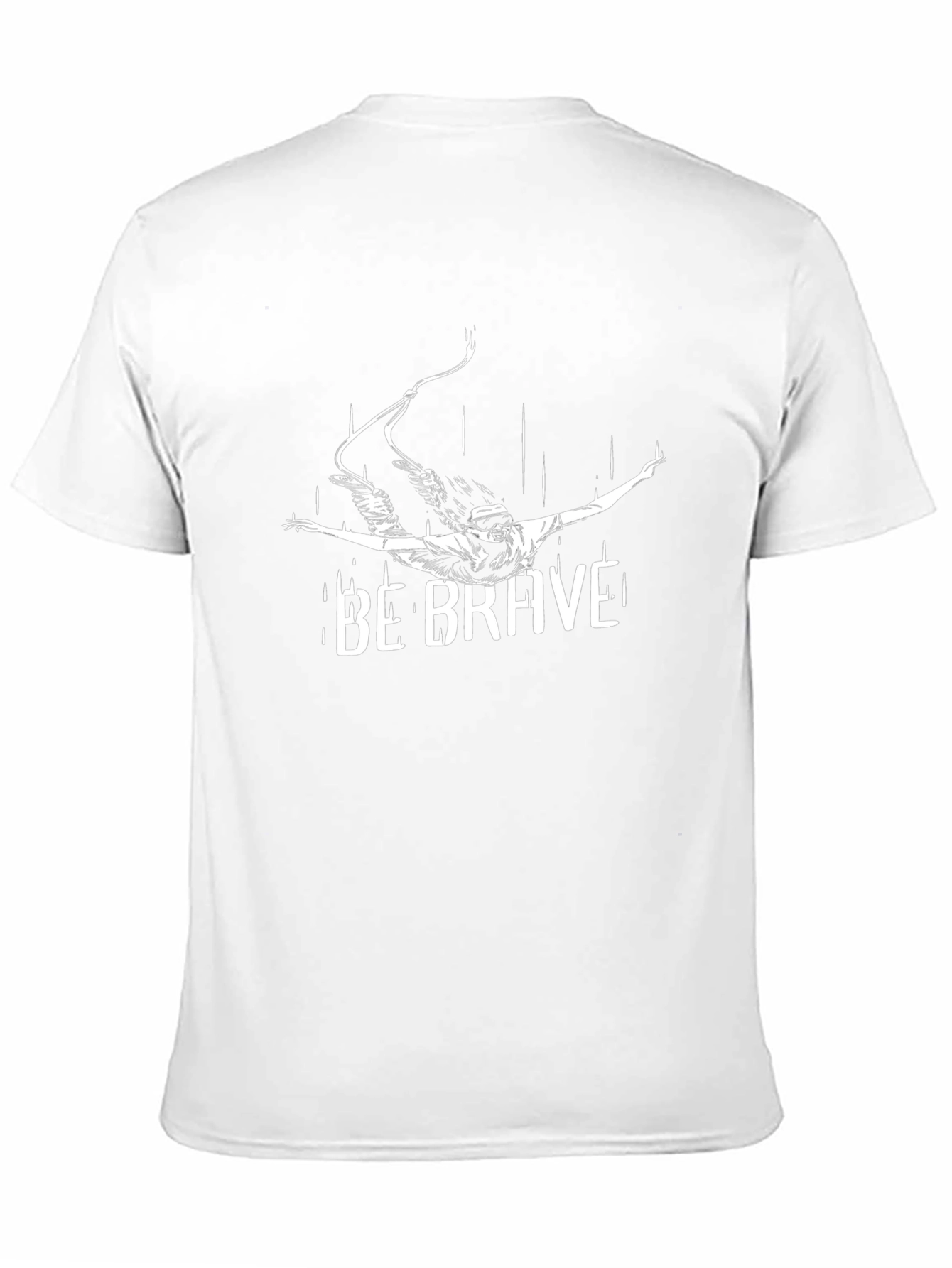 Be Brave Skydiver Graphic Tee - Black Cotton T-Shirt