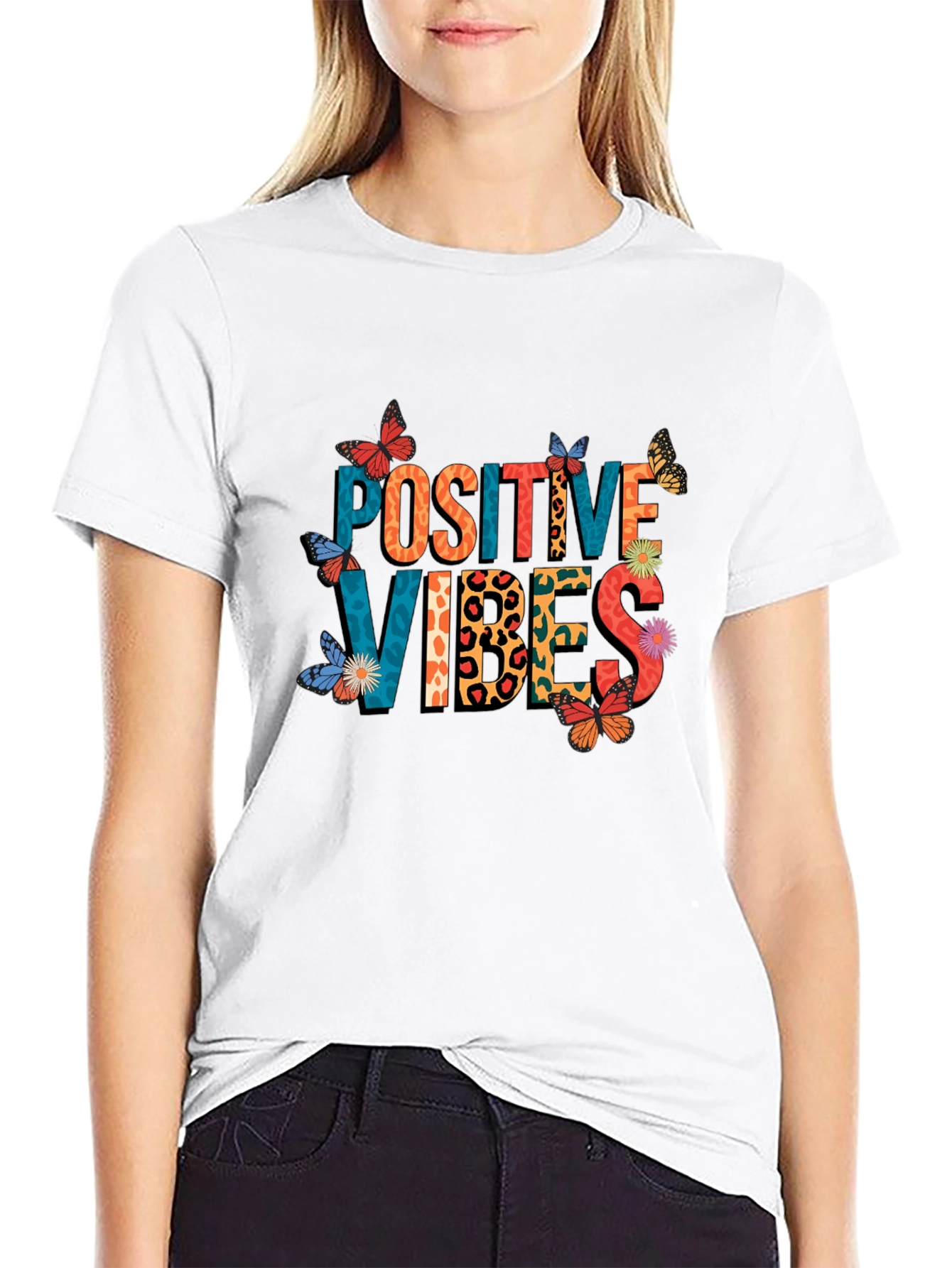 Positive Vibes Graphic Tee - Stylish Comfort