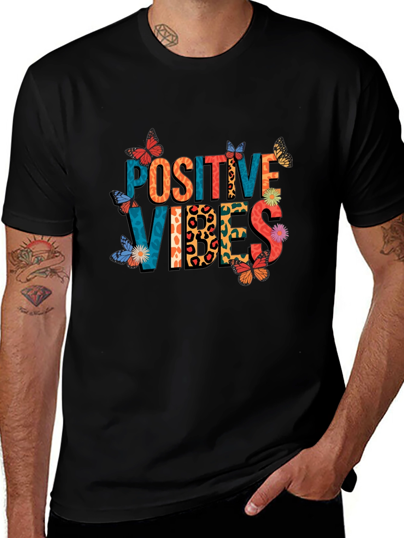 Positive Vibes Graphic Tee - Stylish Comfort