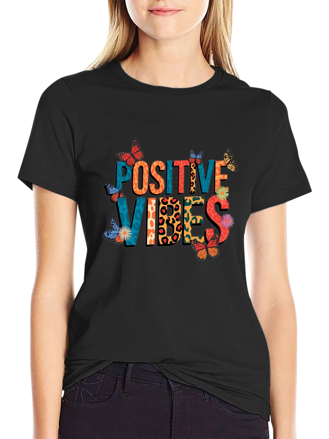 Positive Vibes Graphic Tee - Stylish Comfort