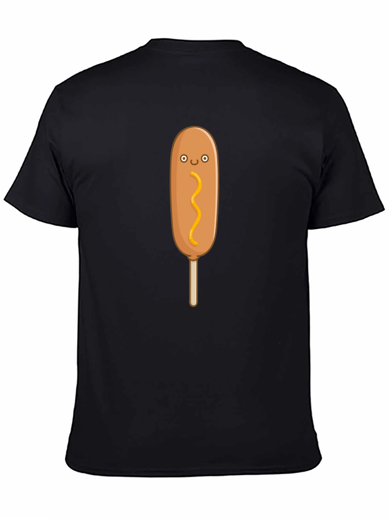 Funny Cartoon Corn Dog Graphic T-Shirt
