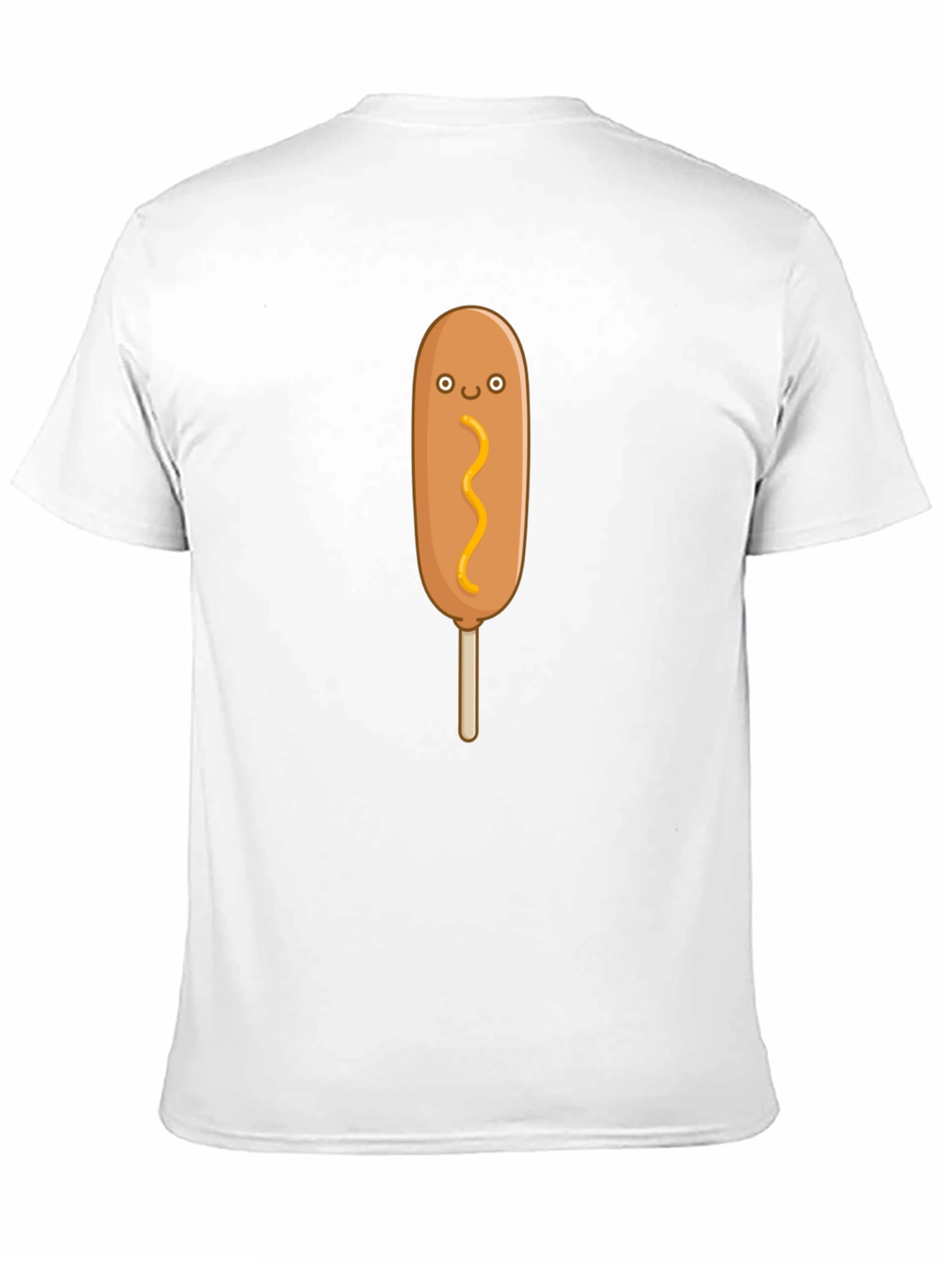 Funny Cartoon Corn Dog Graphic T-Shirt