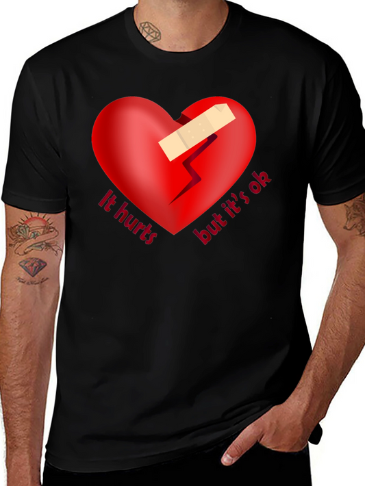 It Hurts But Its Ok Graphic Tee - Black
