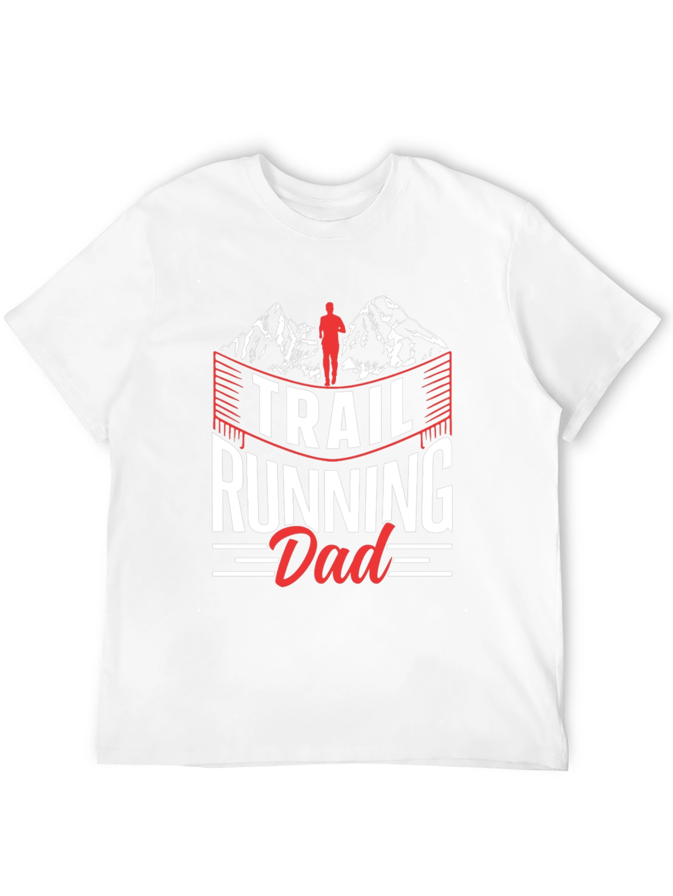 Trail Running Dad Tee - Black Graphic T-Shirt
