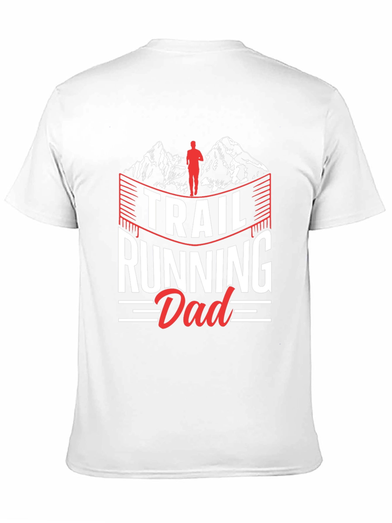 Trail Running Dad Tee - Black Graphic T-Shirt