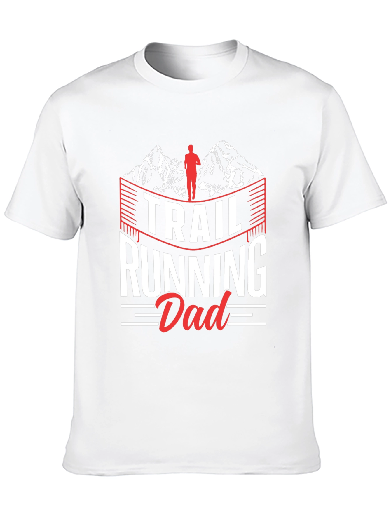 Trail Running Dad Tee - Black Graphic T-Shirt