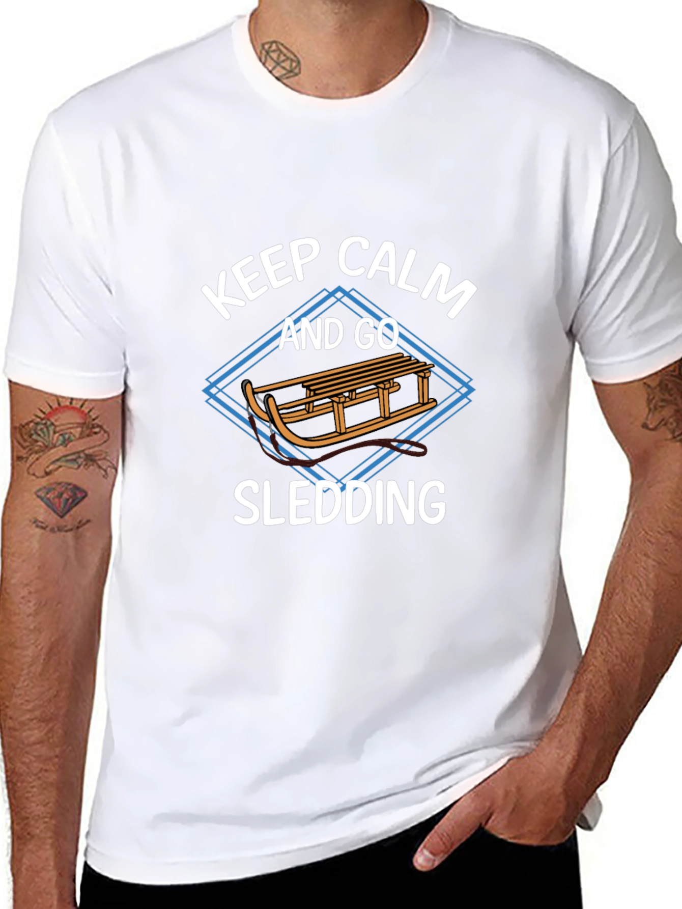 Keep Calm and Go Sledding Graphic Tee