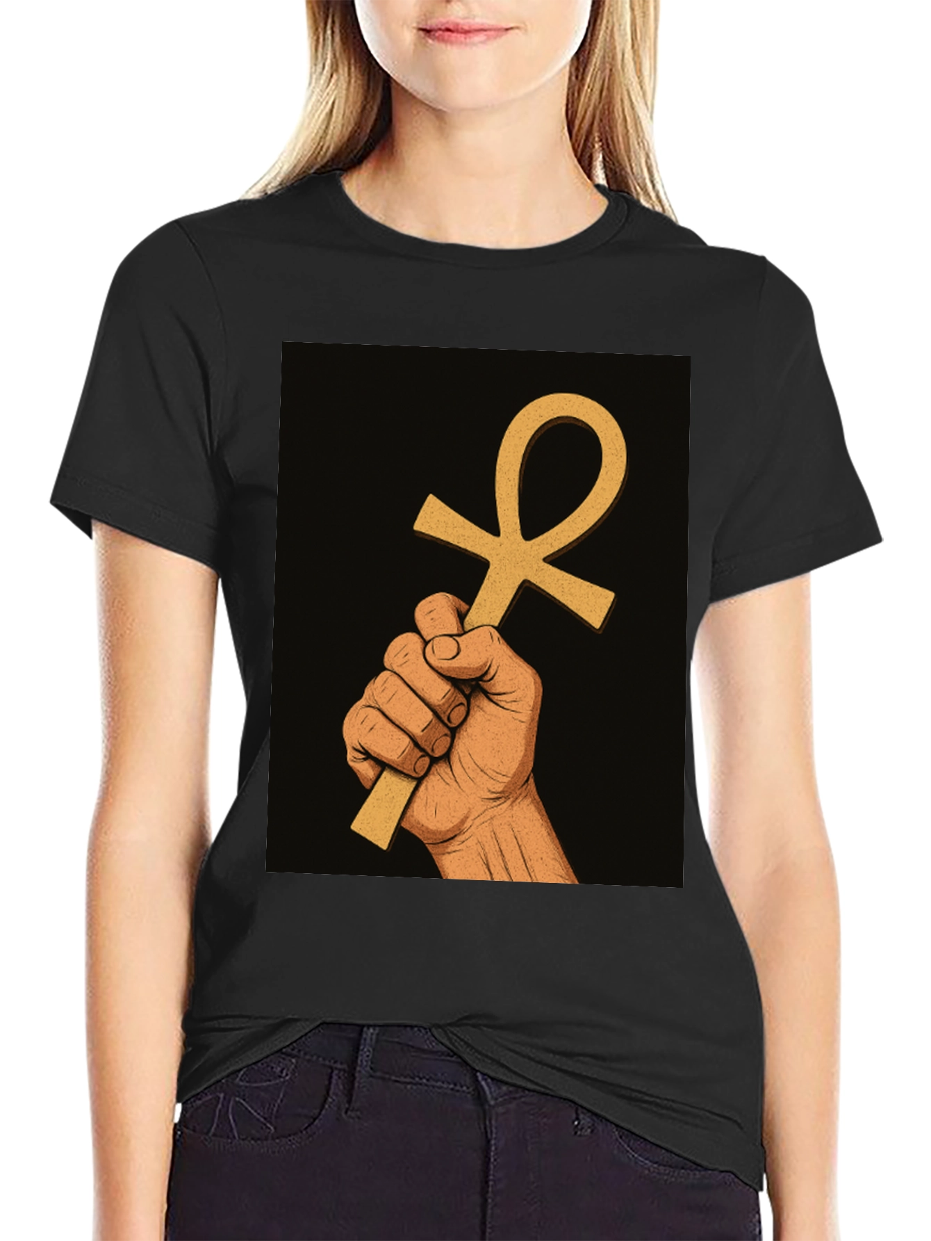 Ankh Symbol Hand T-Shirt