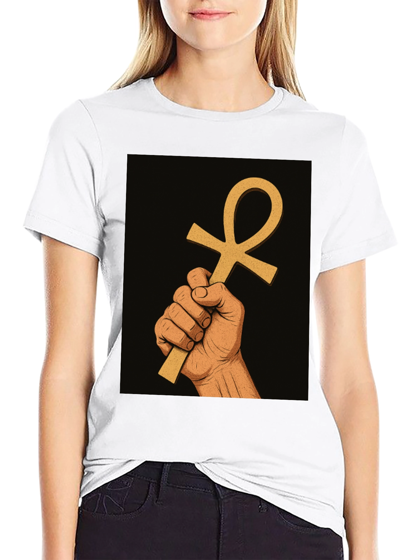 Ankh Symbol Hand T-Shirt