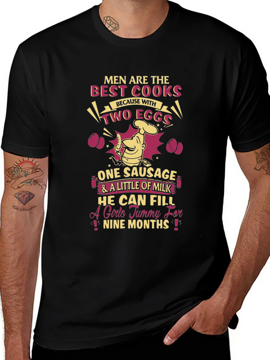 Funny Mens Best Cooks Eggs Sausage T-Shirt