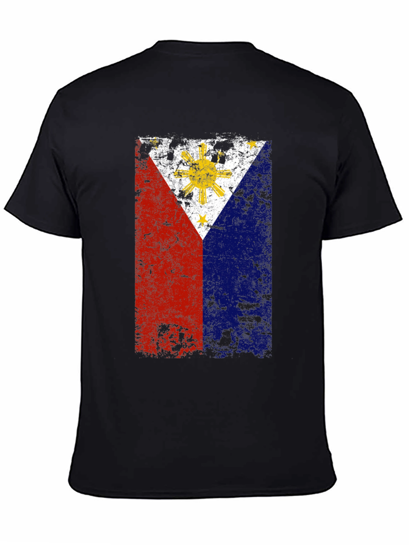 Distressed Philippines Flag Graphic T-Shirt