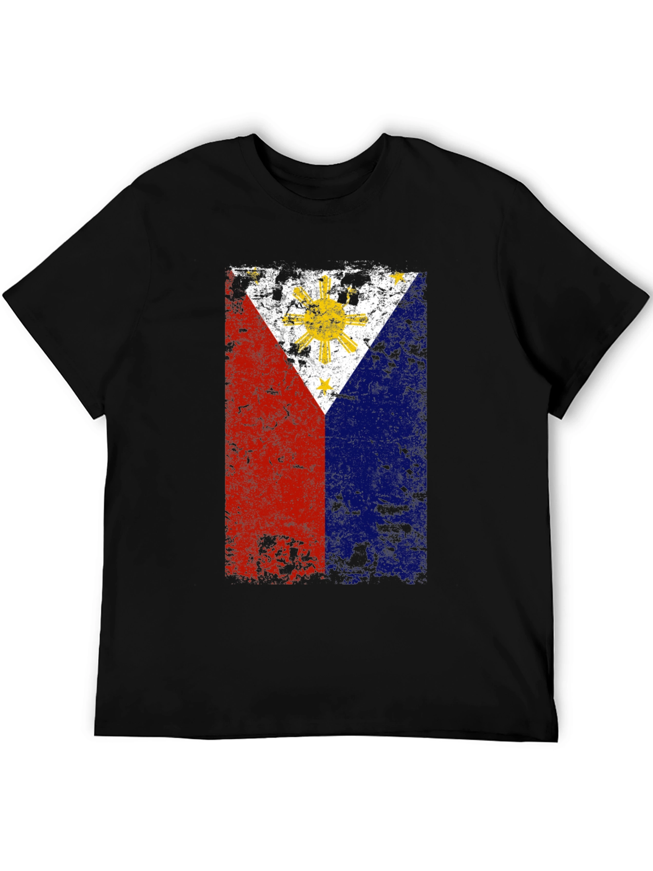 Distressed Philippines Flag Graphic T-Shirt
