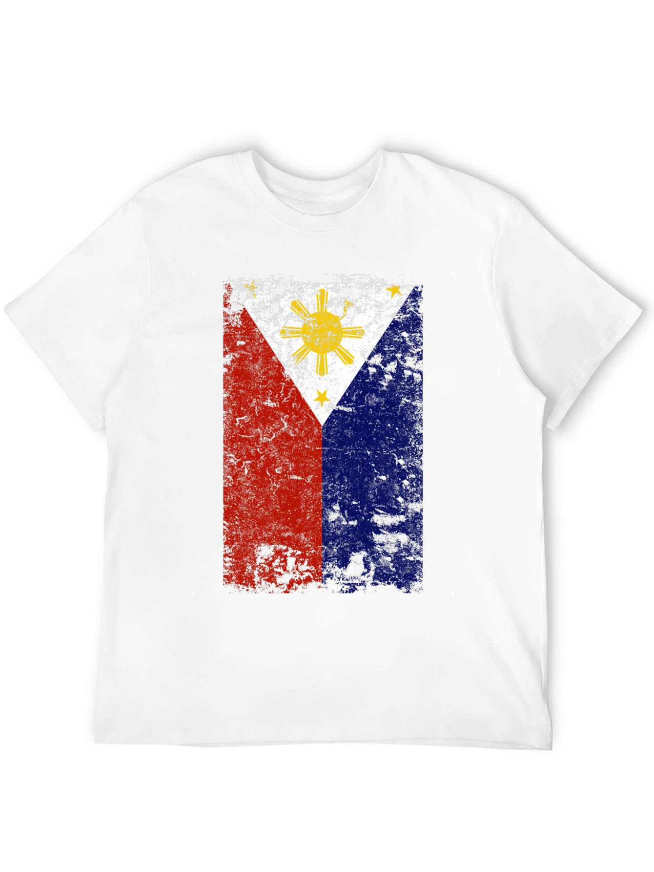 Distressed Philippines Flag Graphic T-Shirt