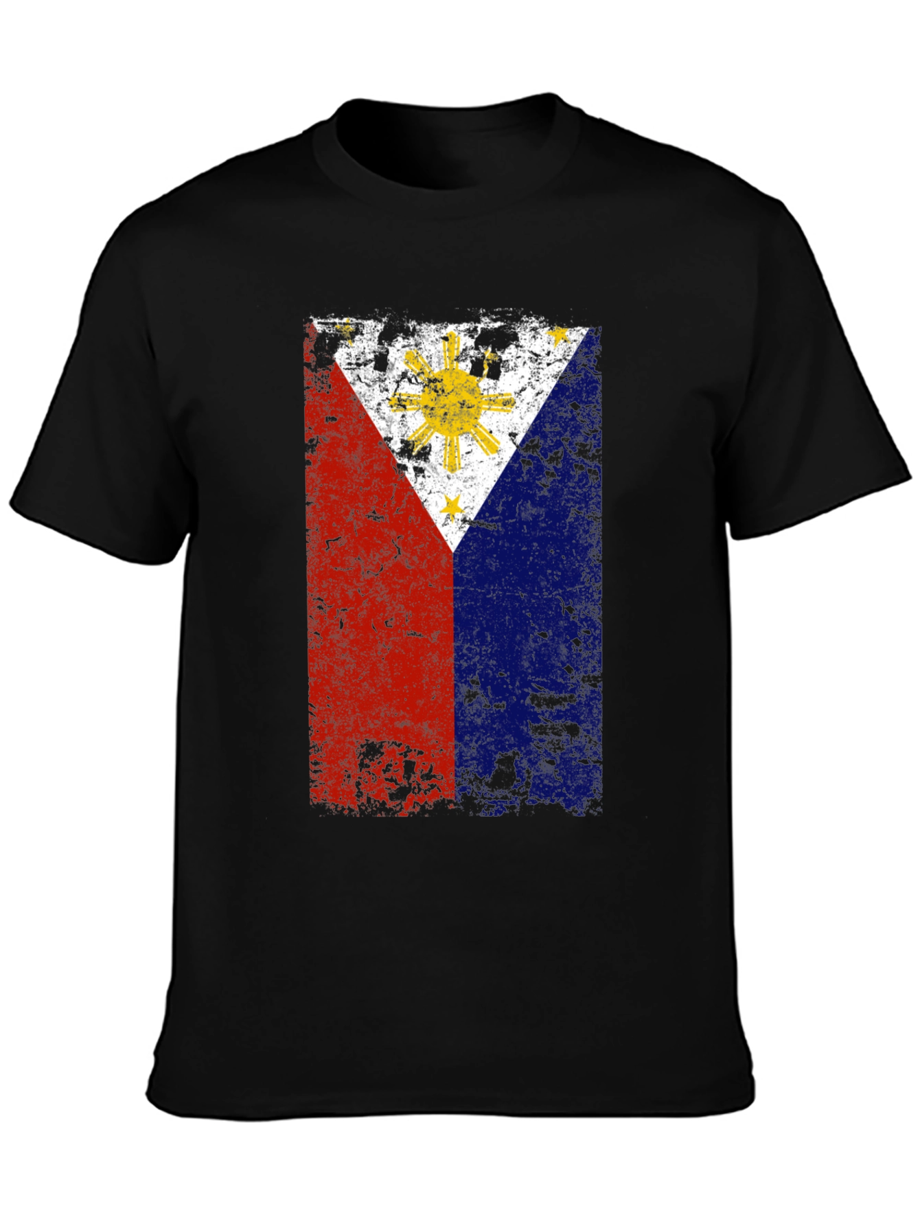Distressed Philippines Flag Graphic T-Shirt