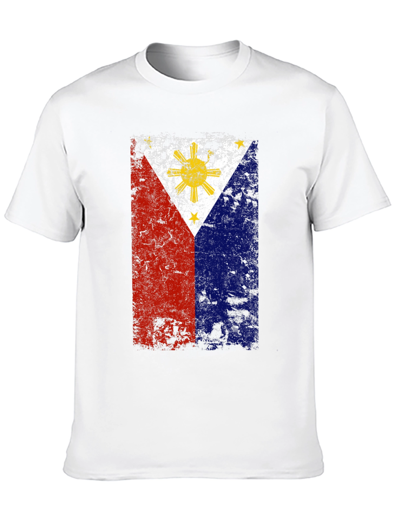 Distressed Philippines Flag Graphic T-Shirt