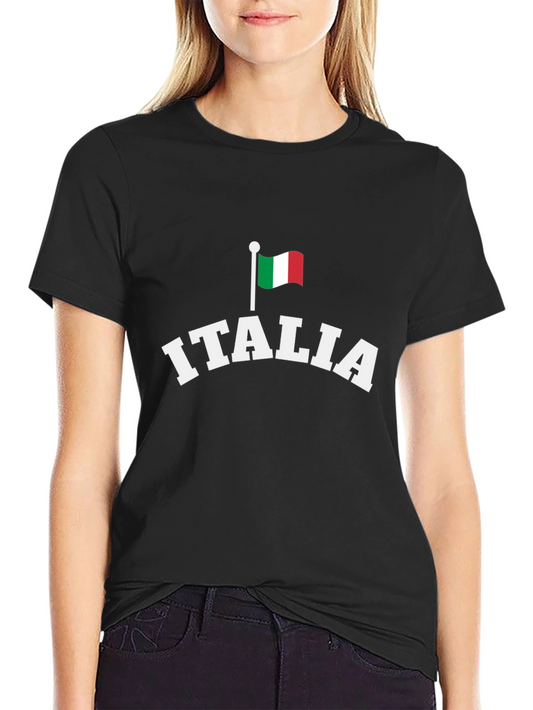 Italia Flag Graphic Tee - Black Italian Pride T-Shirt