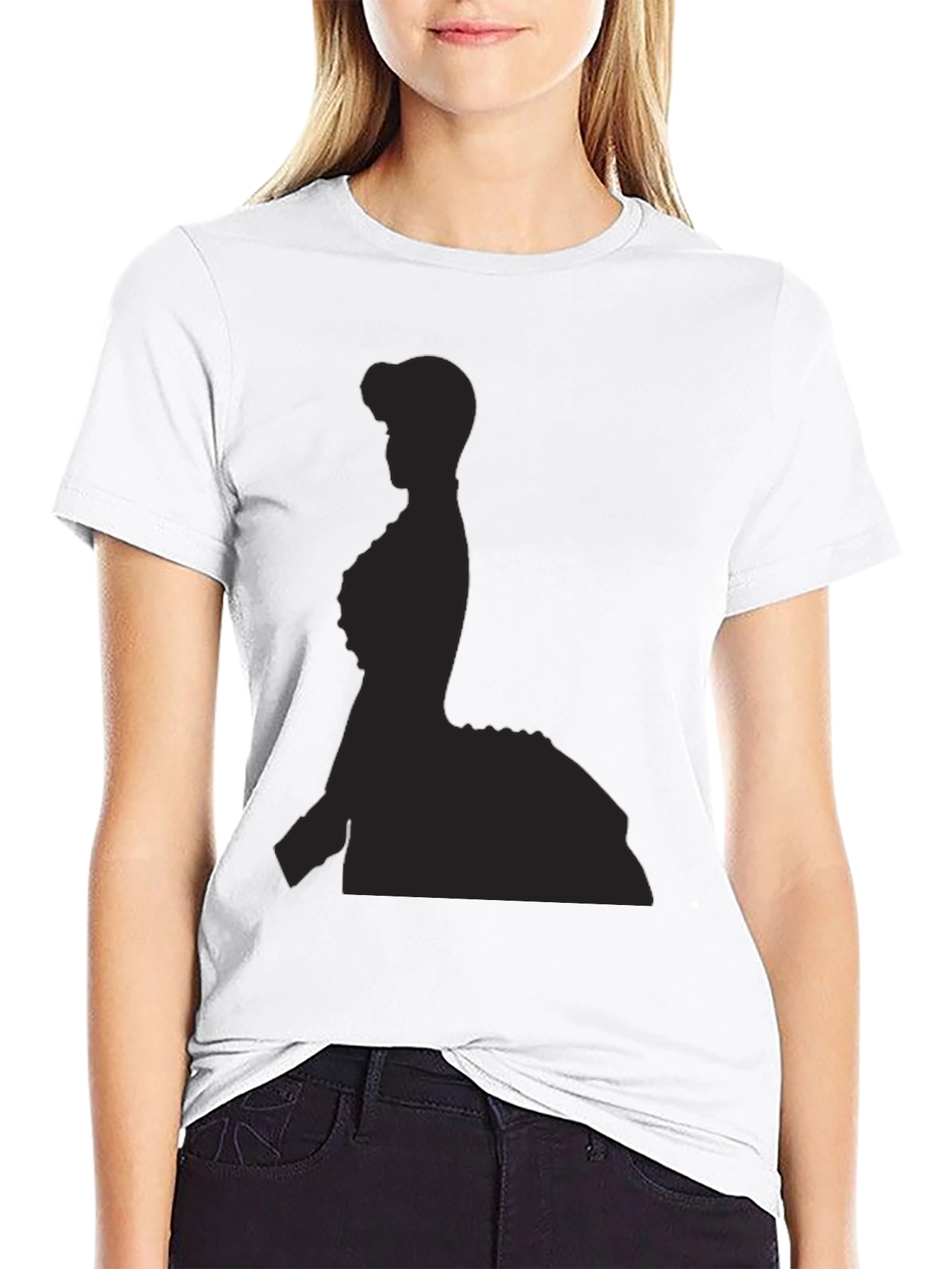 Elegant Silhouette Black T-Shirt