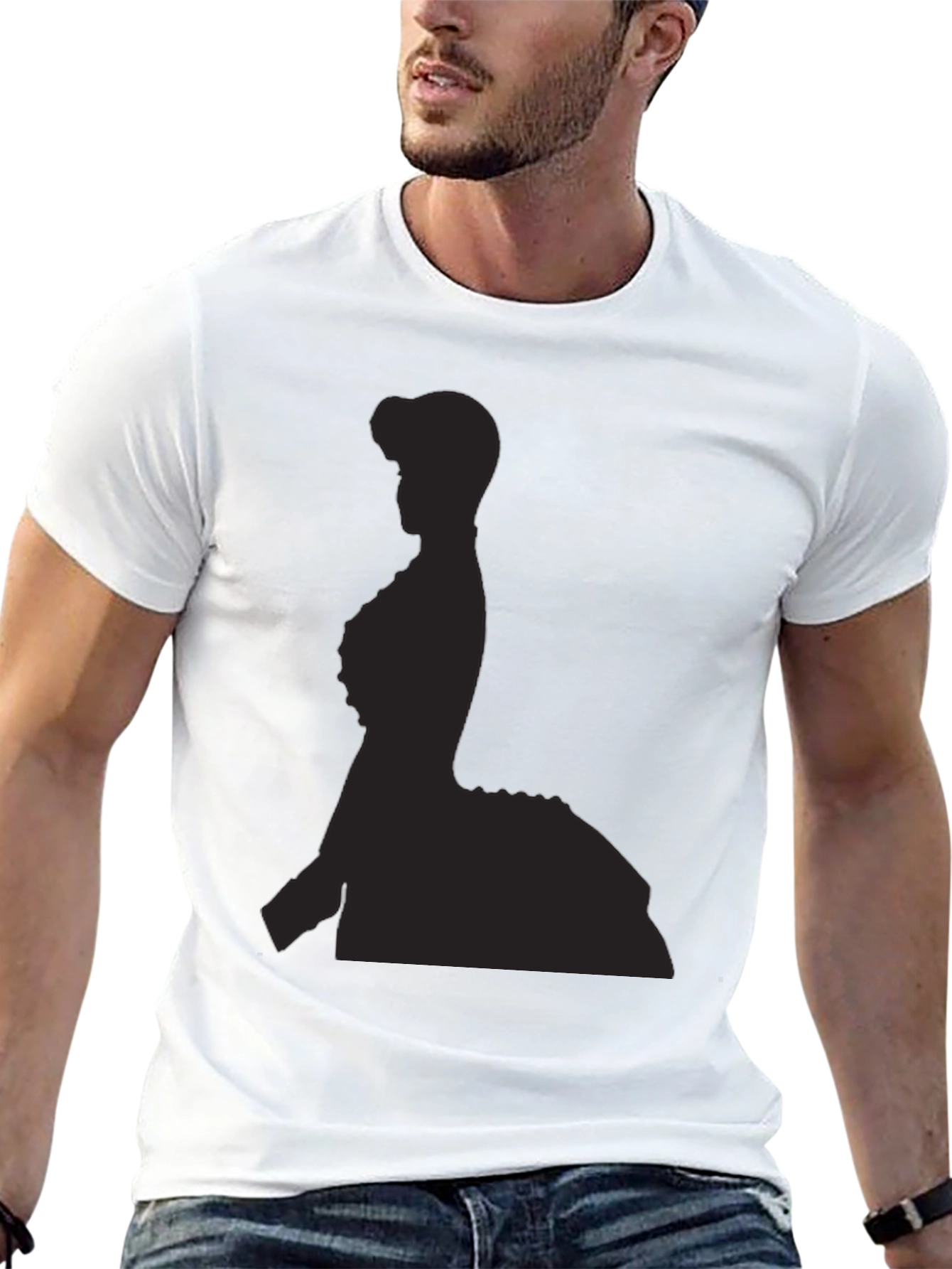 Elegant Silhouette Black T-Shirt