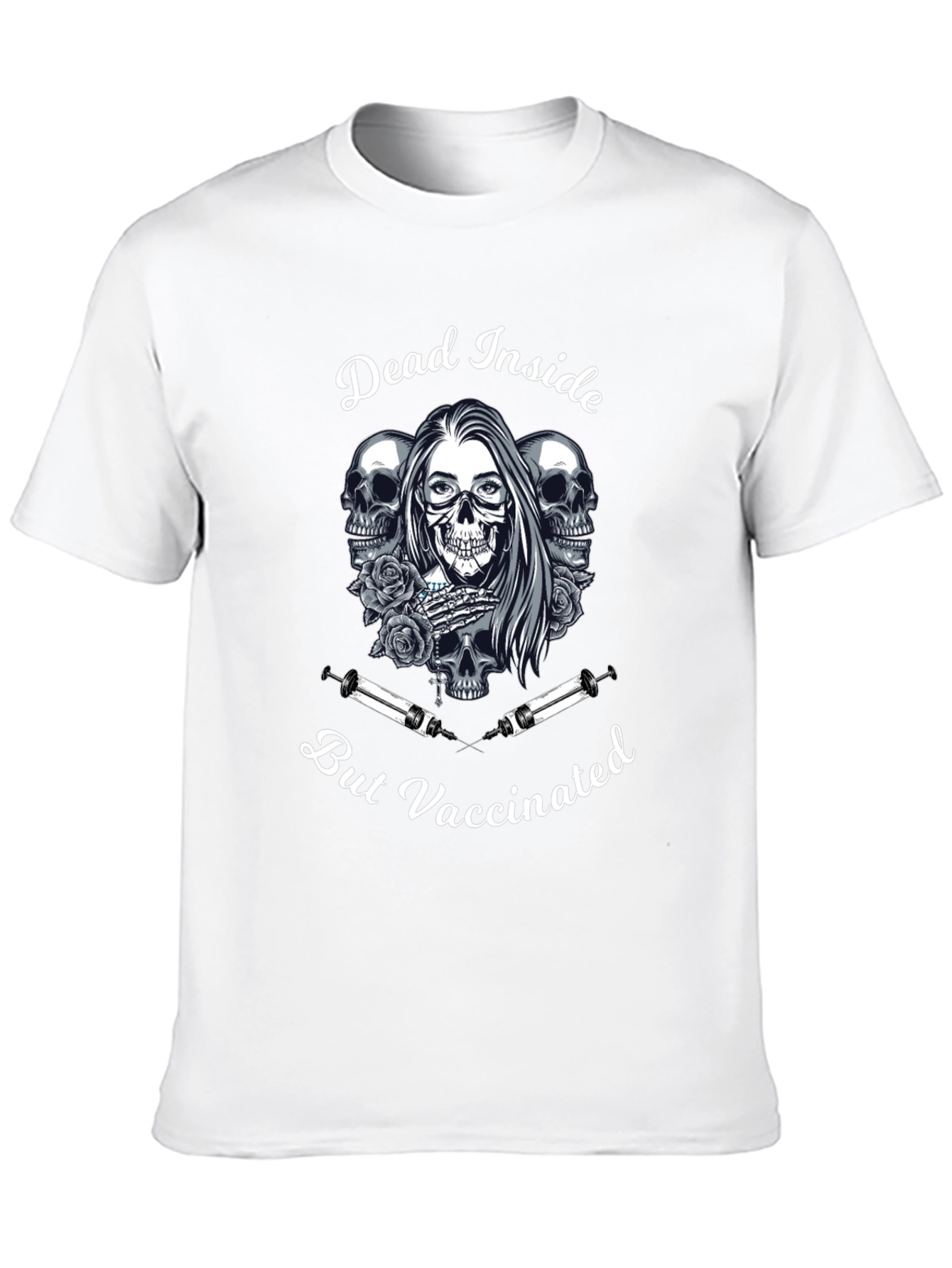 Dead Inside But Vaccinated Black T-Shirt