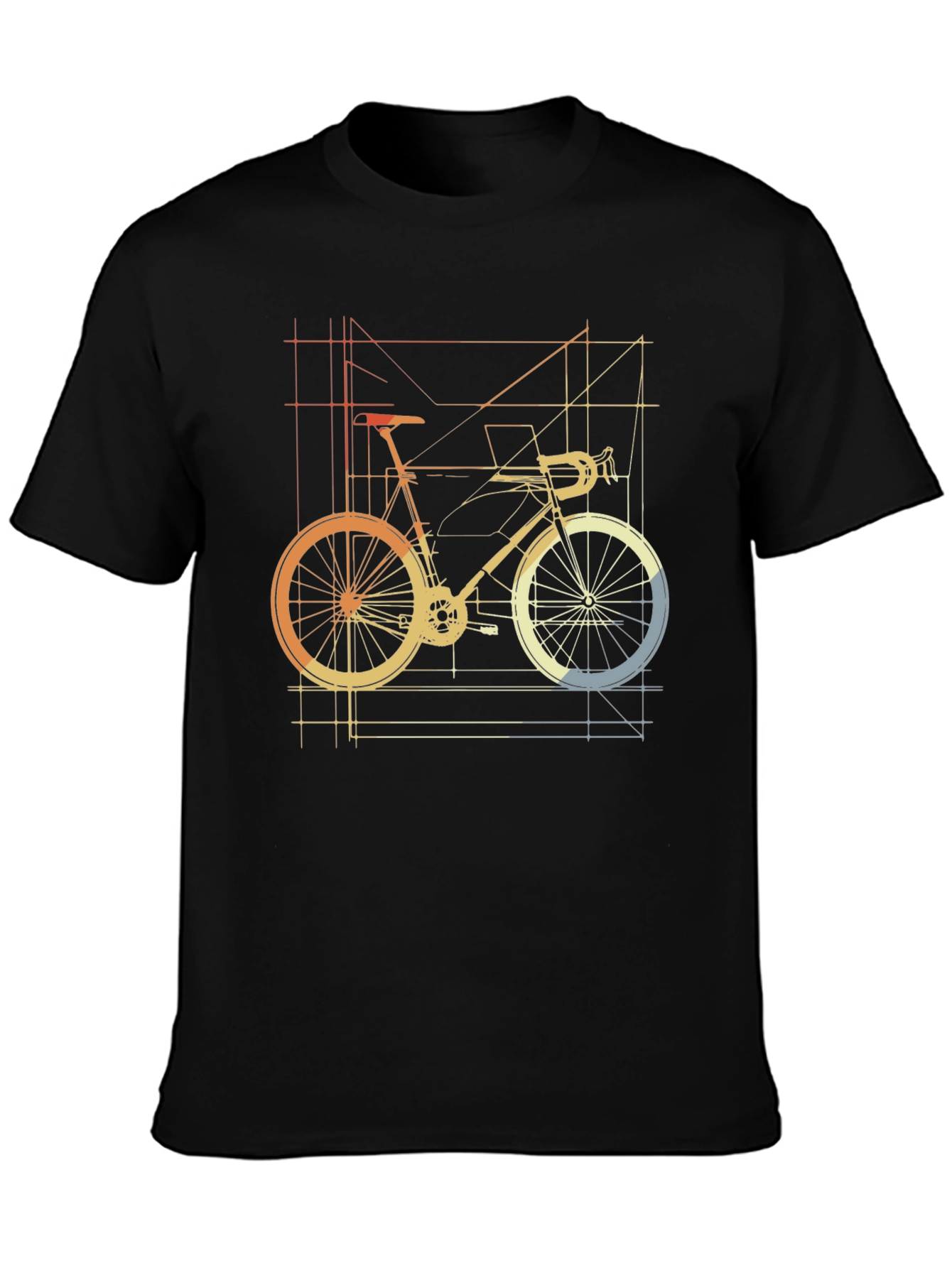 Geometric Bike Graphic Tee - Cycle in Style!