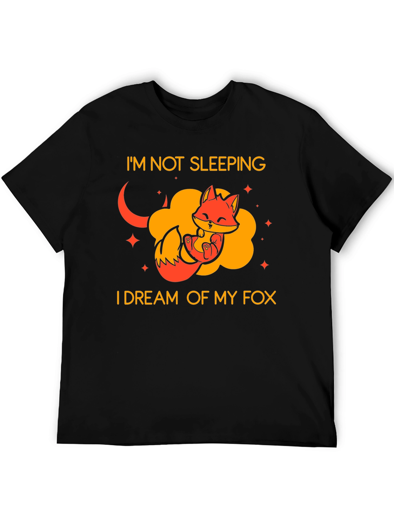 Dreaming Fox Graphic Tee - Cute Sleep Shirt