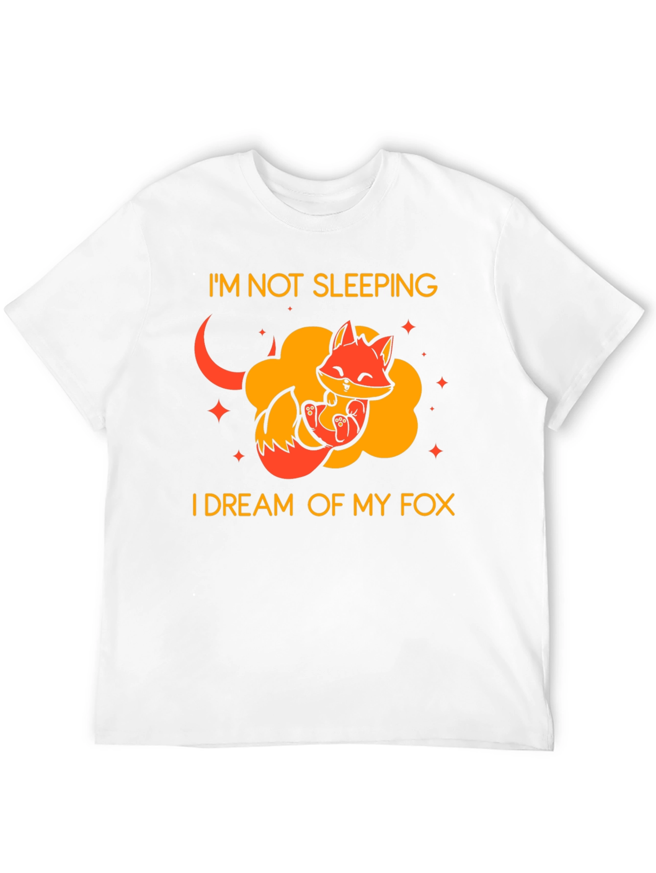 Dreaming Fox Graphic Tee - Cute Sleep Shirt
