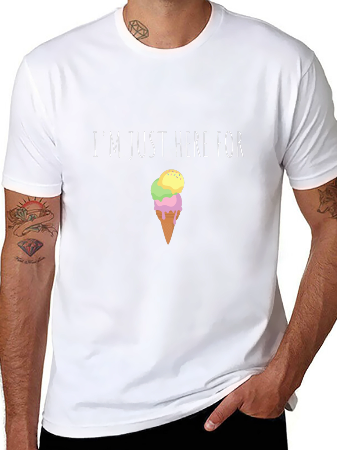 Im Just Here For Ice Cream Graphic Tee