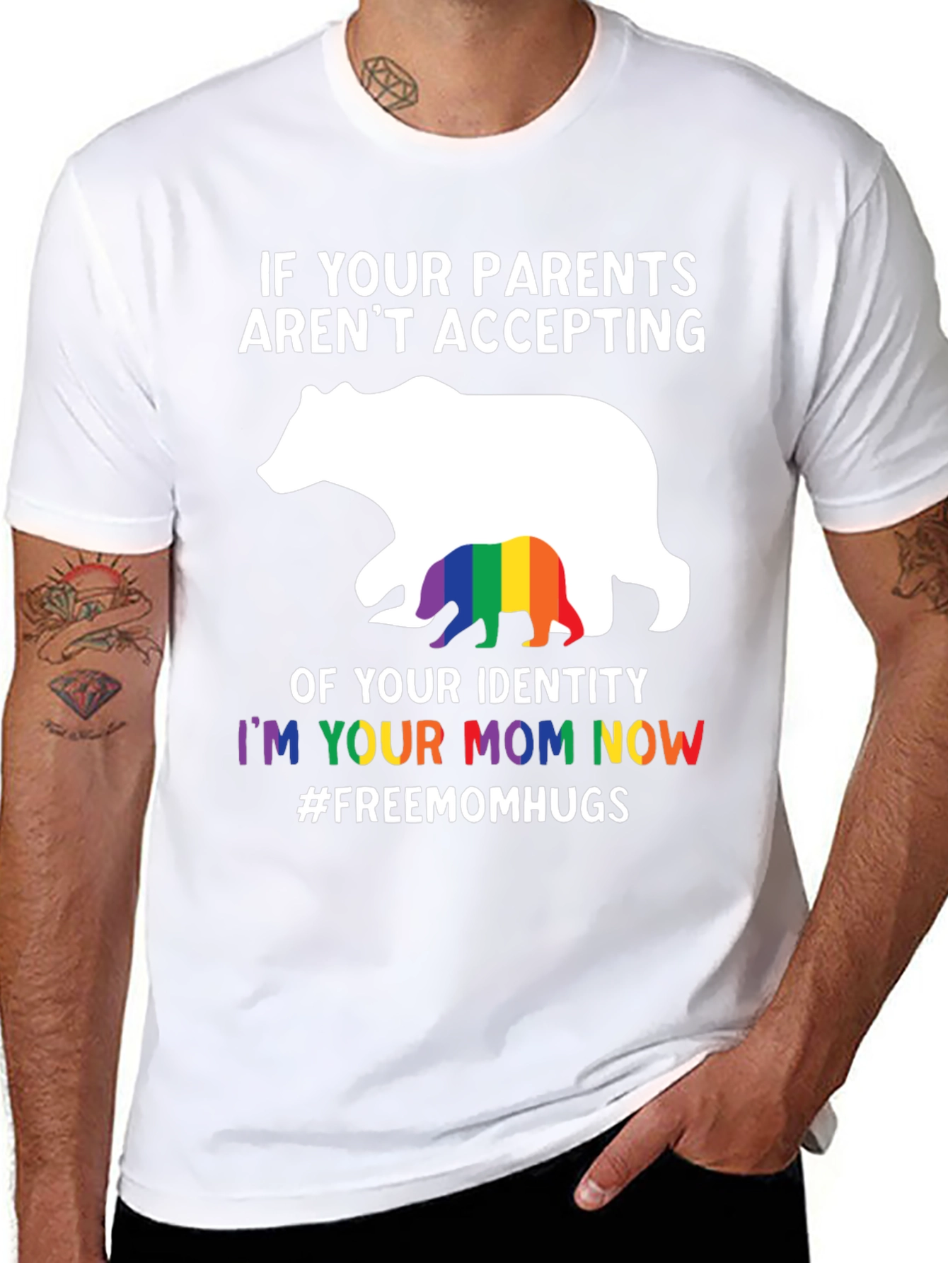LGBTQ+ Mom Bear Graphic T-Shirt